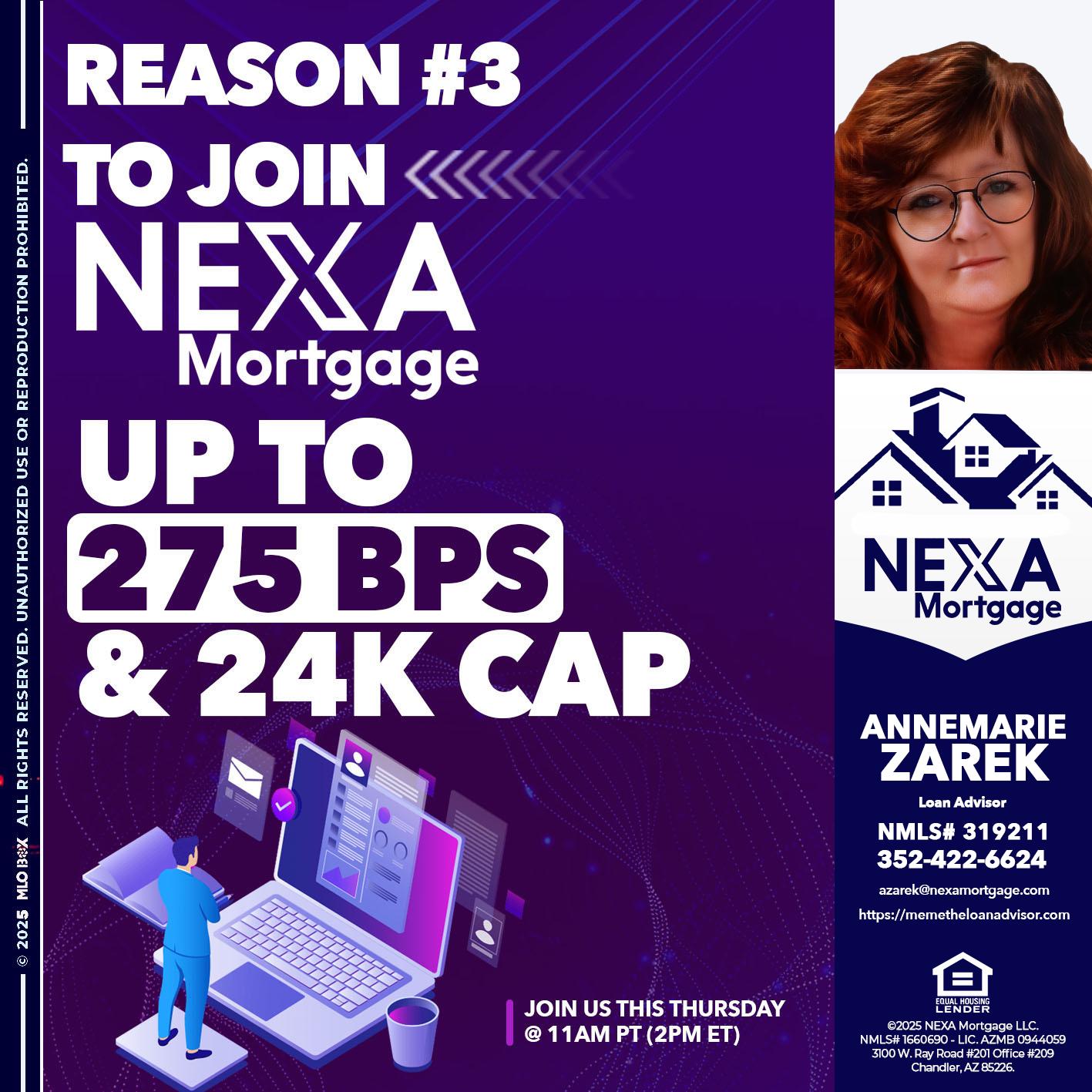 REASON 3 - AnneMarie Zarek -Mortgage Loan Originator