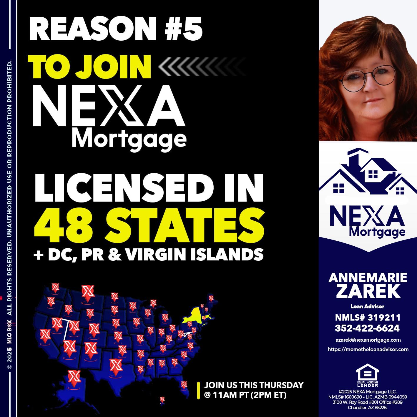 REASON 5 - AnneMarie Zarek -Mortgage Loan Originator