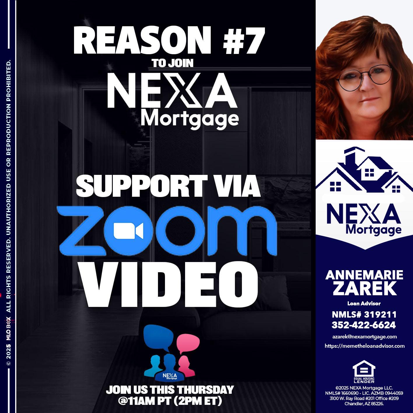 REASON 7 - AnneMarie Zarek -Mortgage Loan Originator