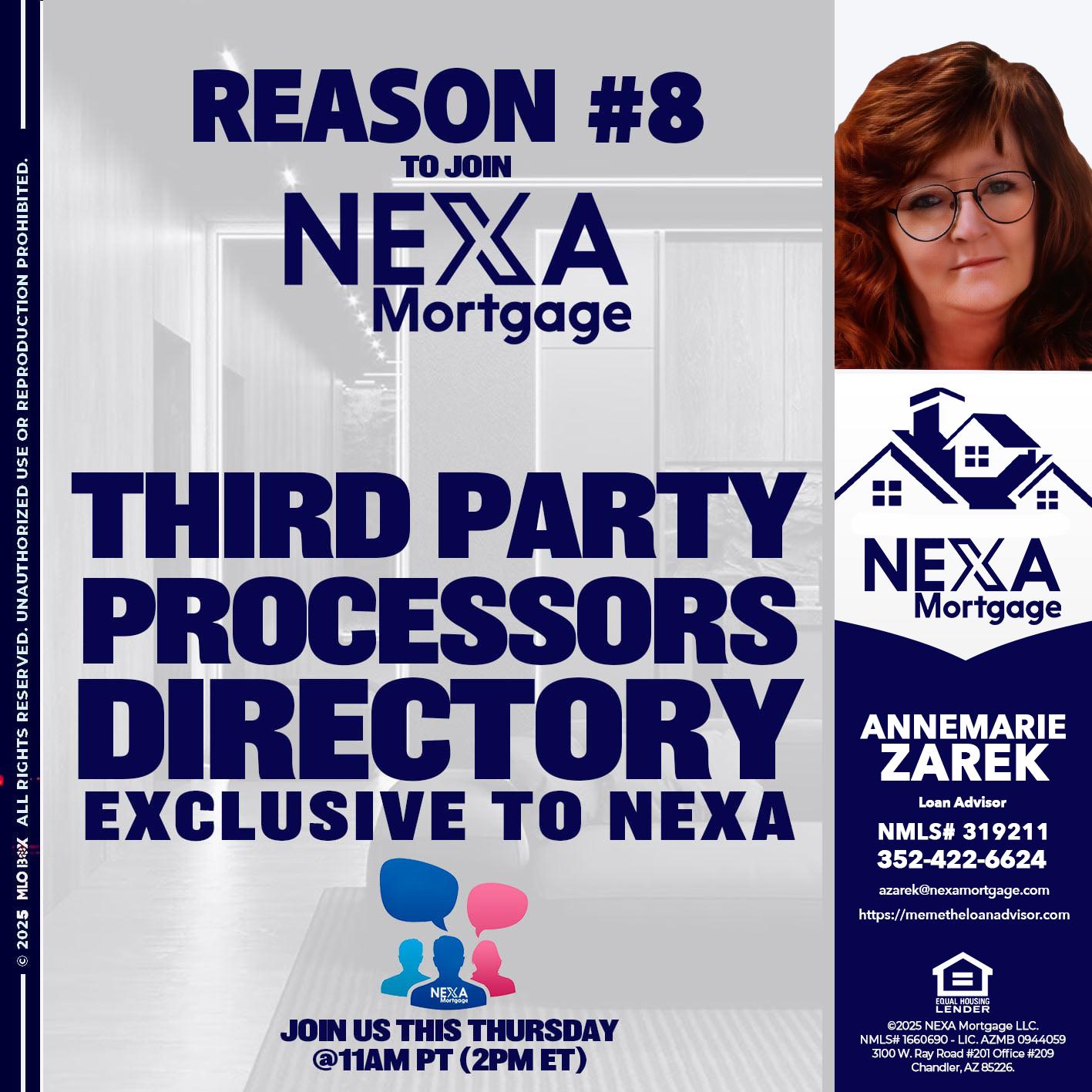REASON 8 - AnneMarie Zarek -Mortgage Loan Originator