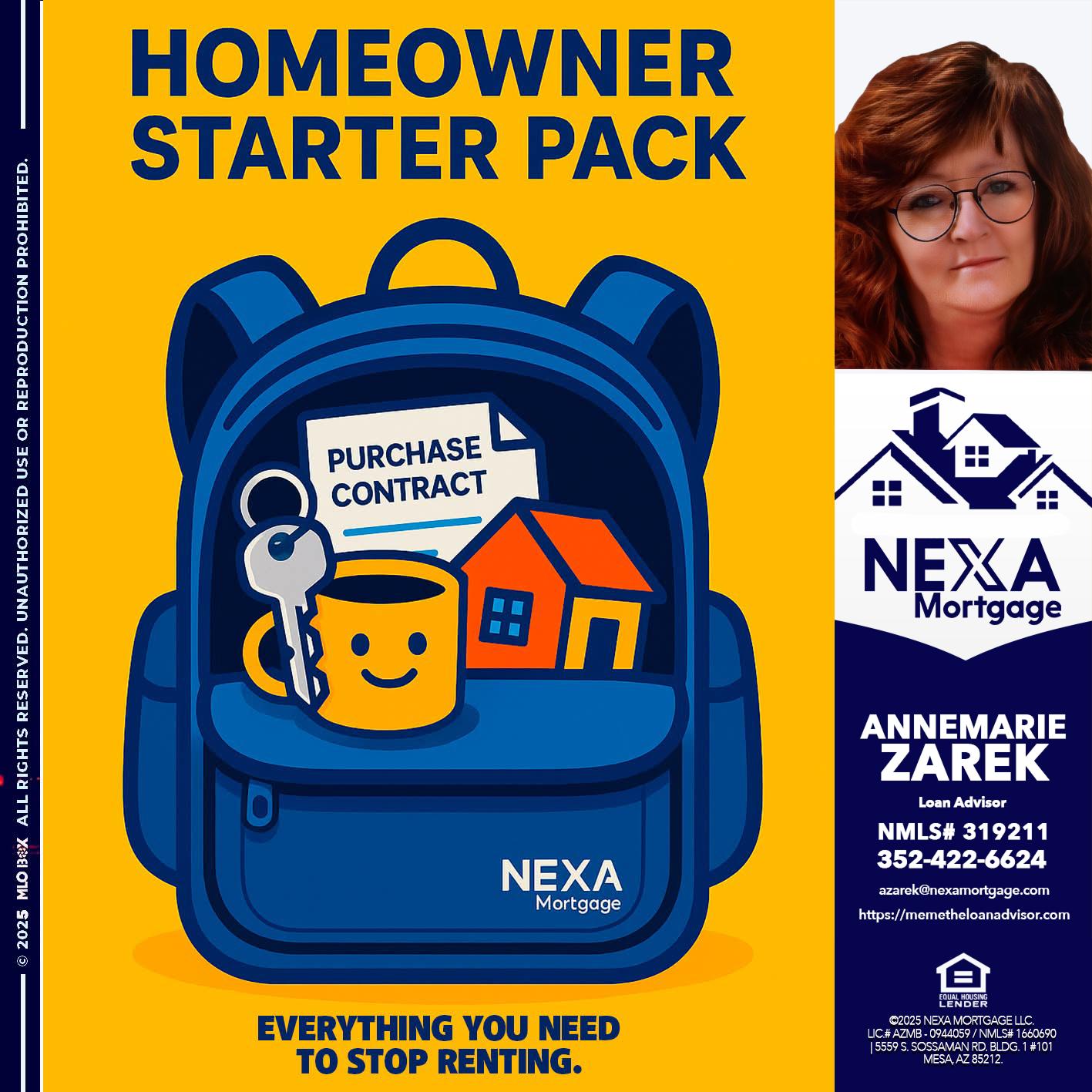 NEED A HOMEOWNER PACK.. - AnneMarie Zarek -Mortgage Loan Originator