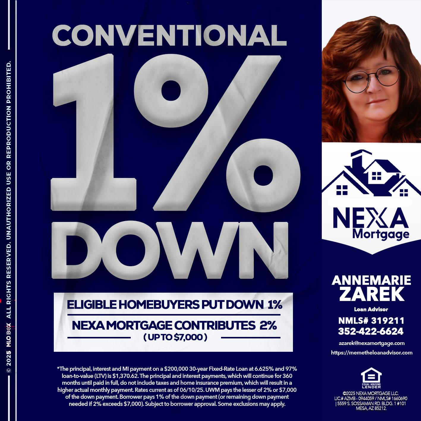 CONVENTIONAL - AnneMarie Zarek -Mortgage Loan Originator