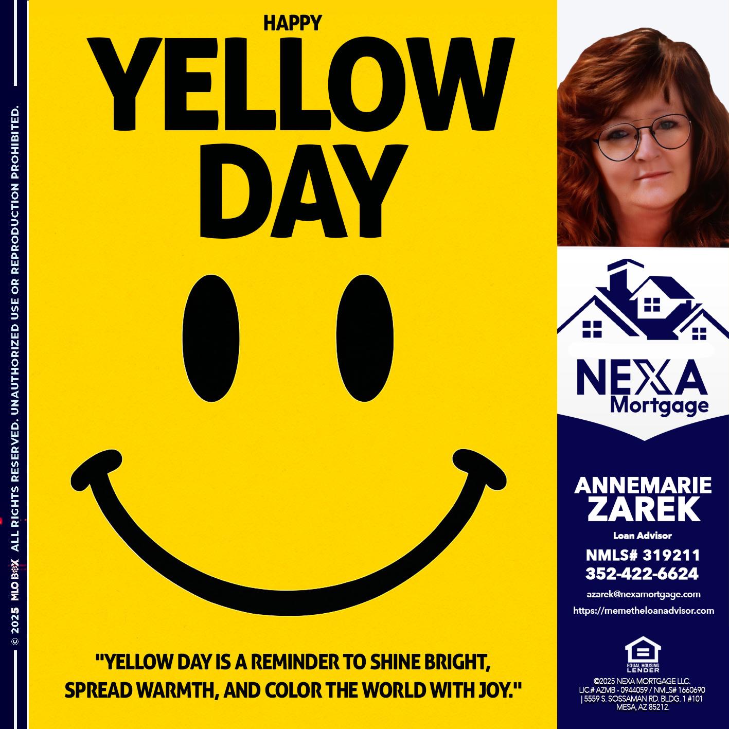YELLOW DAY - AnneMarie Zarek -Mortgage Loan Originator