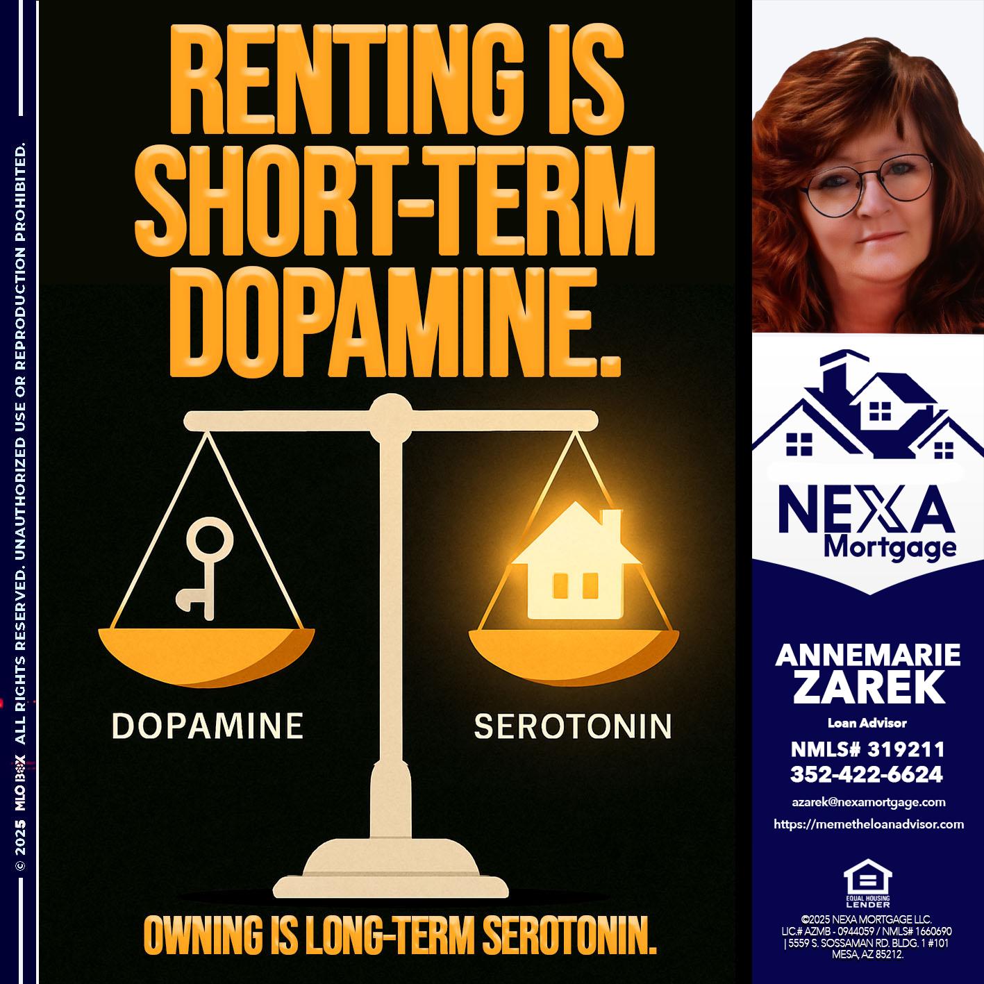RENTING IS SHORT TERM - AnneMarie Zarek -Mortgage Loan Originator