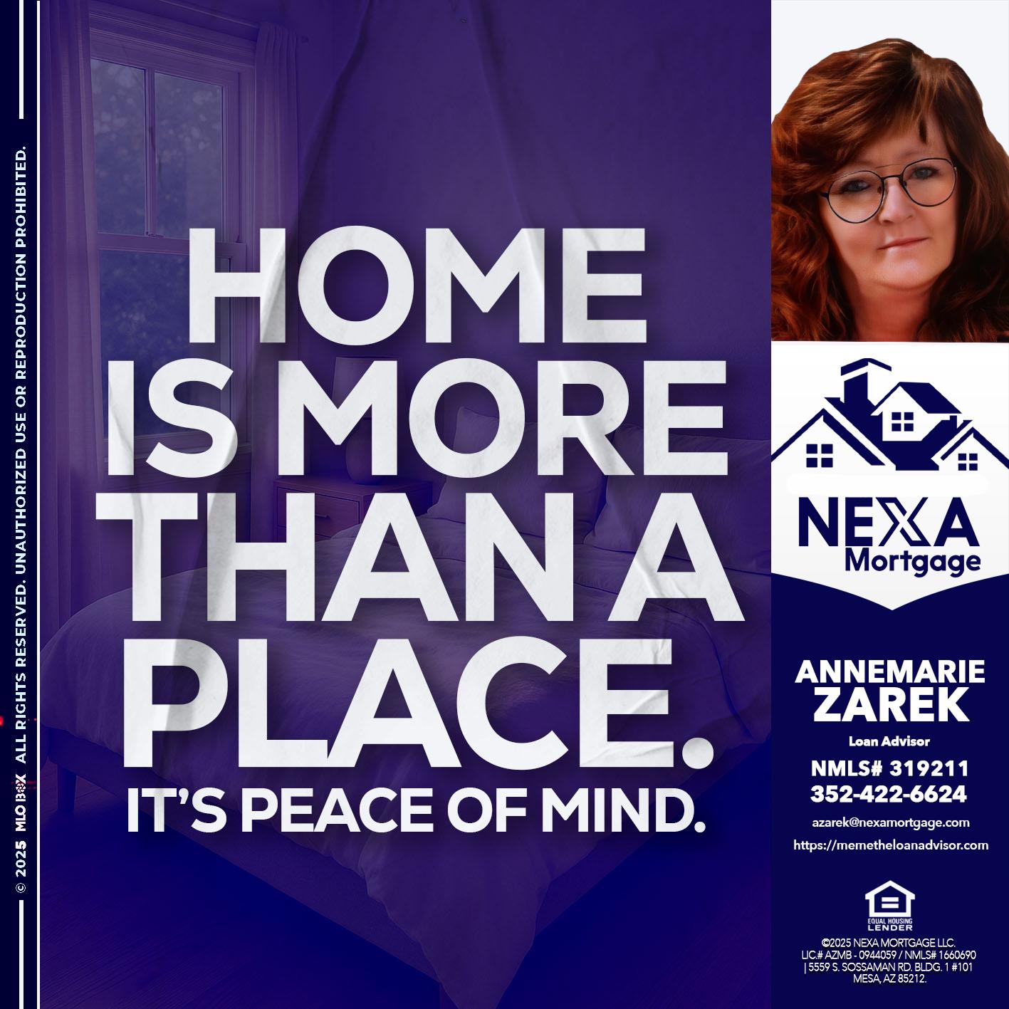 HOME IS MORE - AnneMarie Zarek -Mortgage Loan Originator