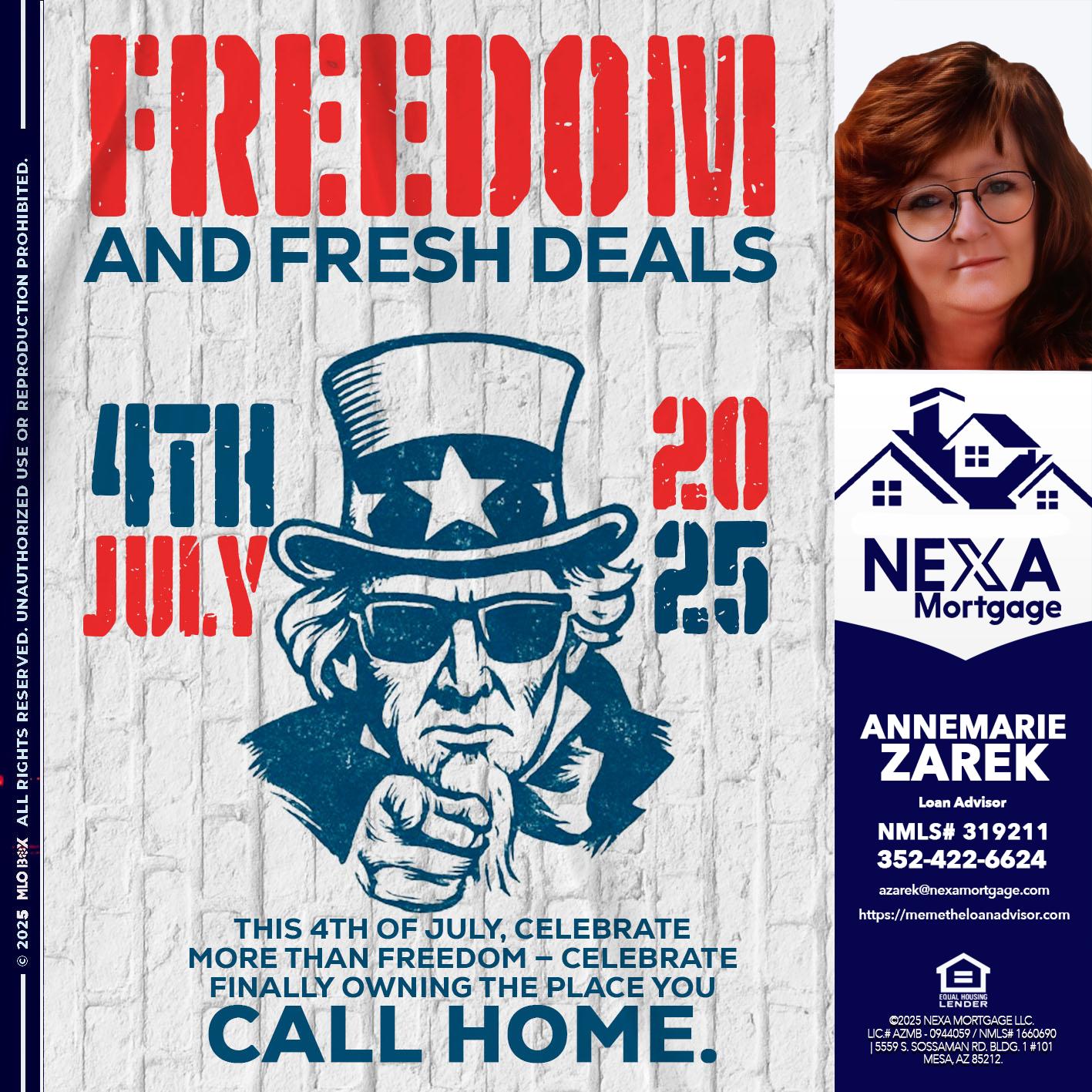 FREEDOM - AnneMarie Zarek -Mortgage Loan Originator