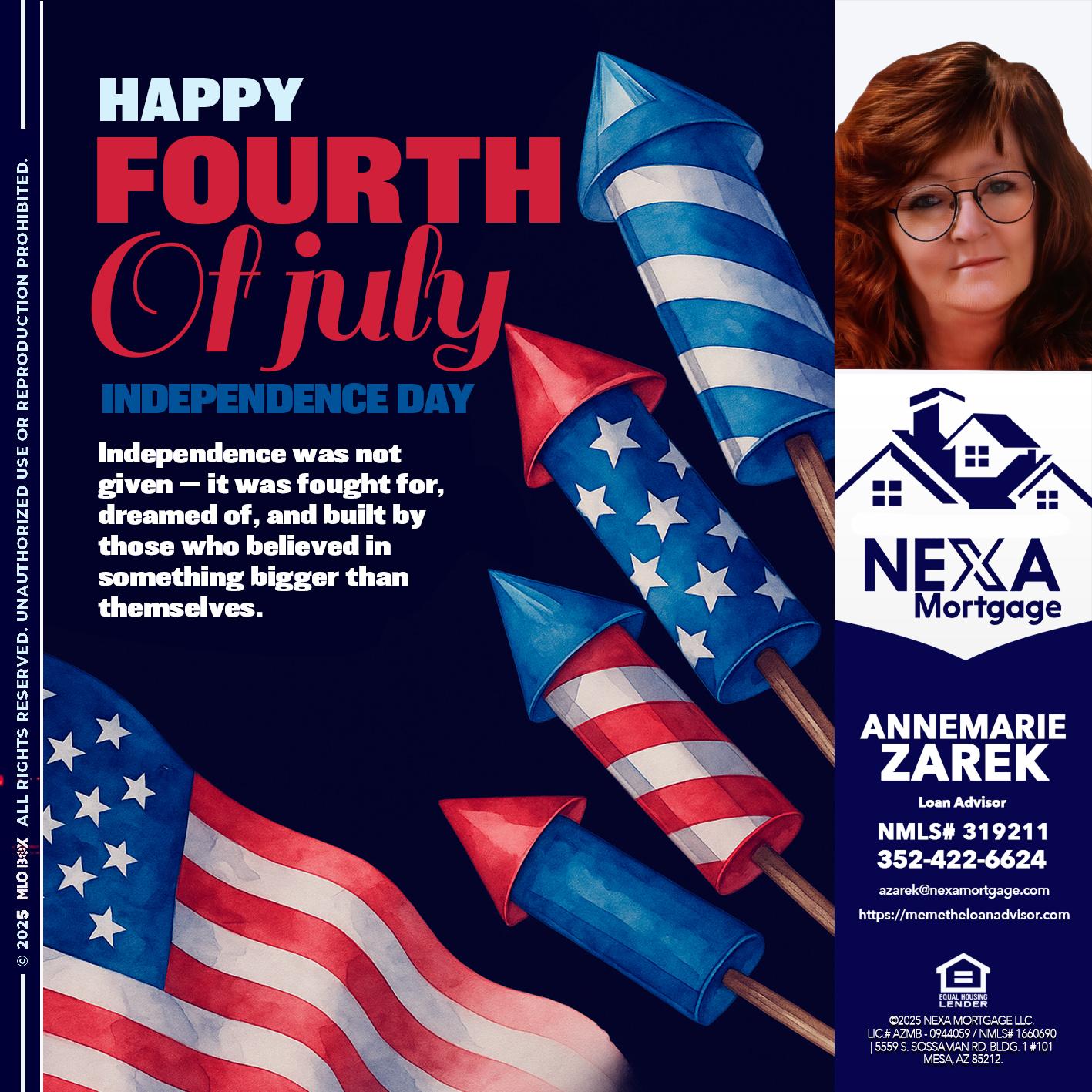 happy fourth - AnneMarie Zarek -Mortgage Loan Originator