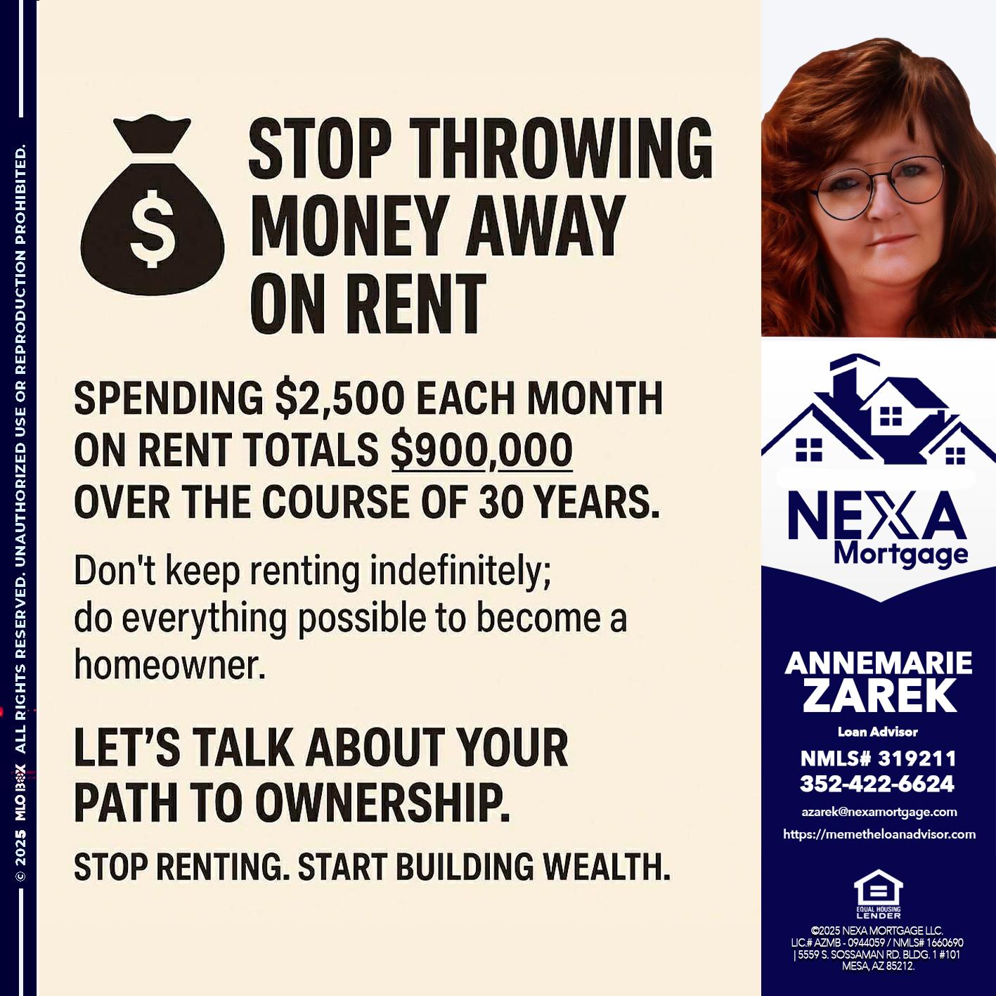 STOP THROWING - AnneMarie Zarek -Mortgage Loan Originator