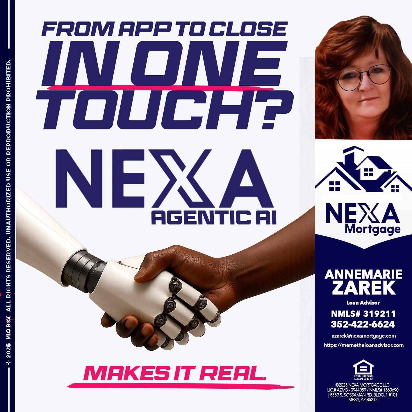 IN ONE TOUCH - AnneMarie Zarek -Mortgage Loan Originator