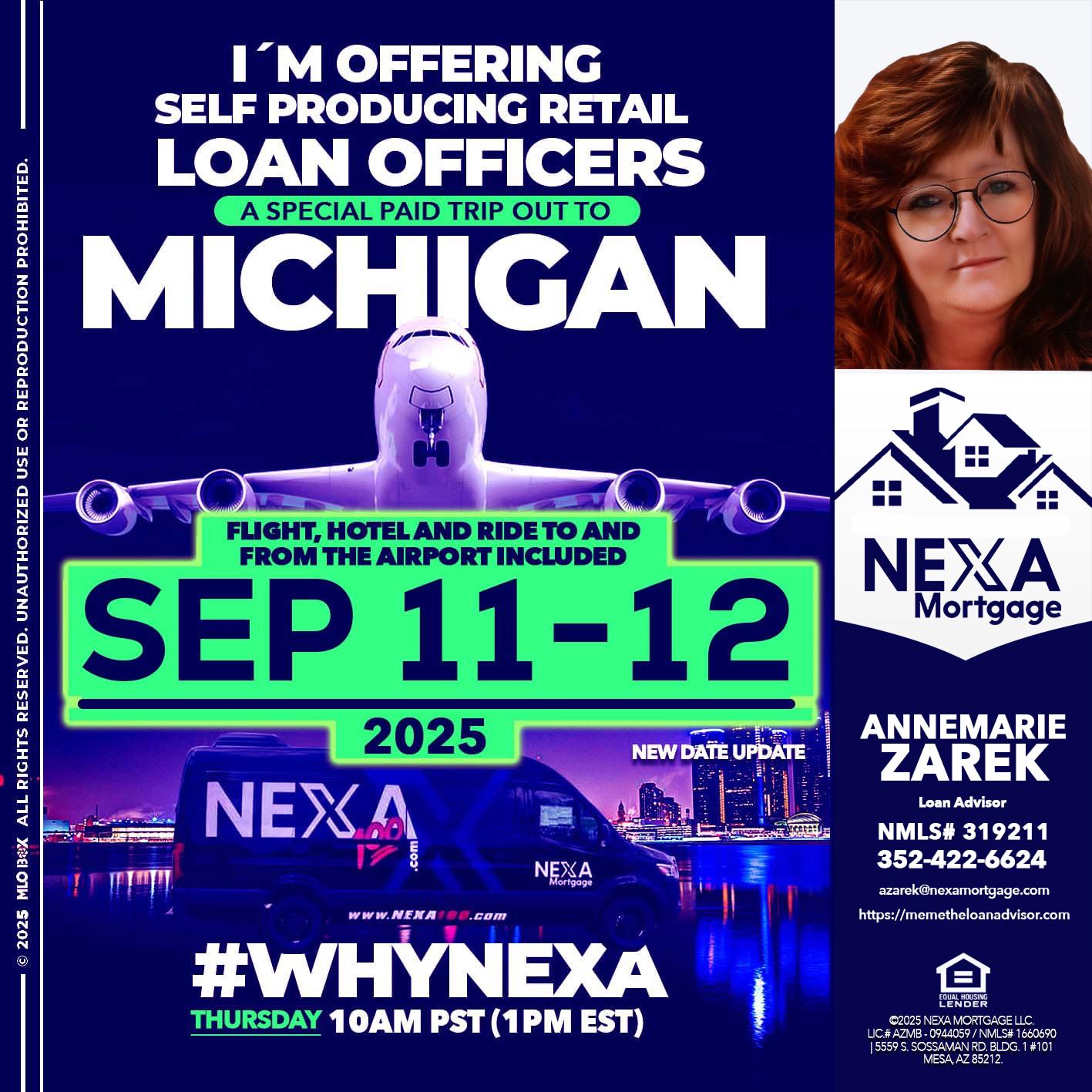 MICHIGAN TRIP - AnneMarie Zarek -Mortgage Loan Originator