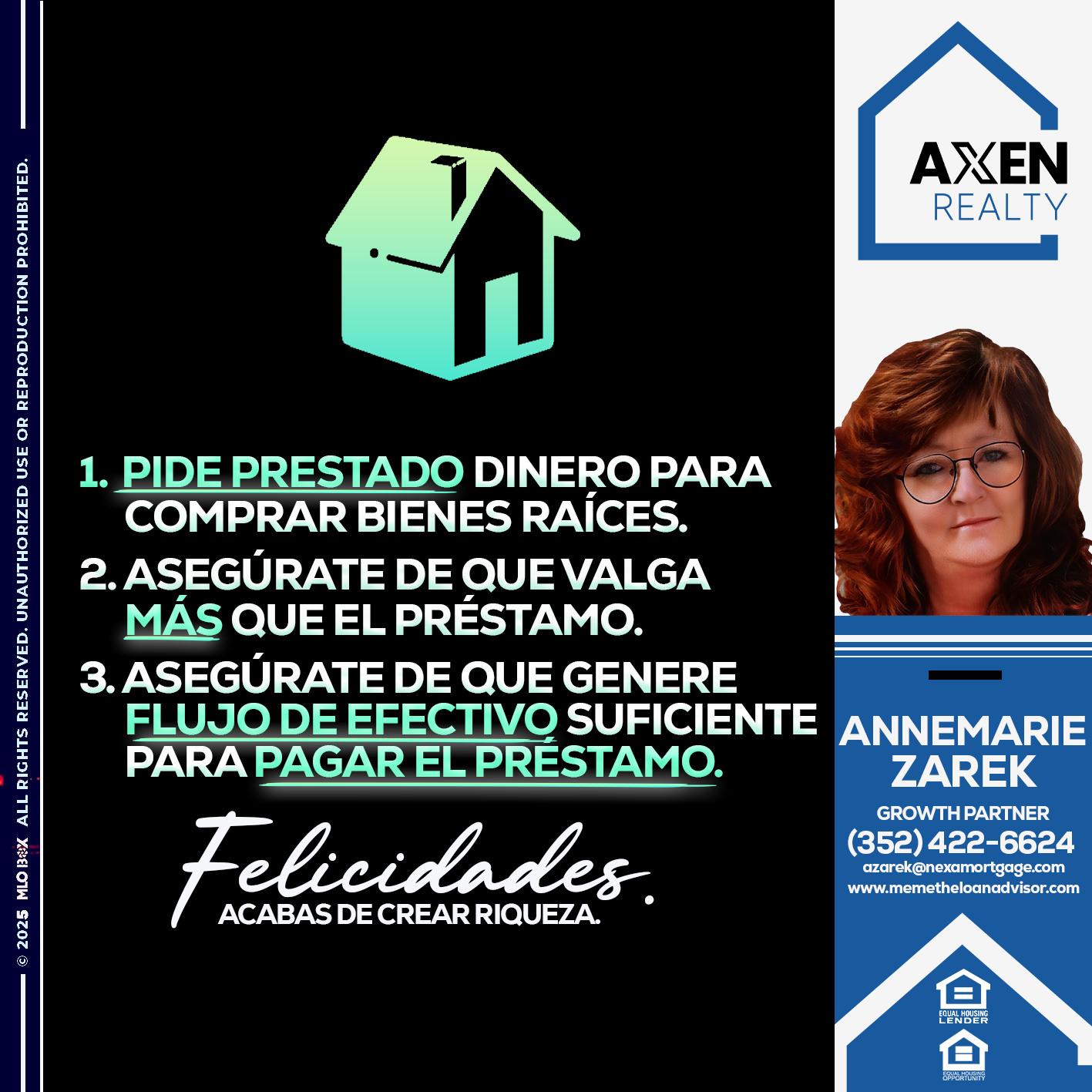 BORROW MONEY - AnneMarie Zarek -Mortgage Loan Originator