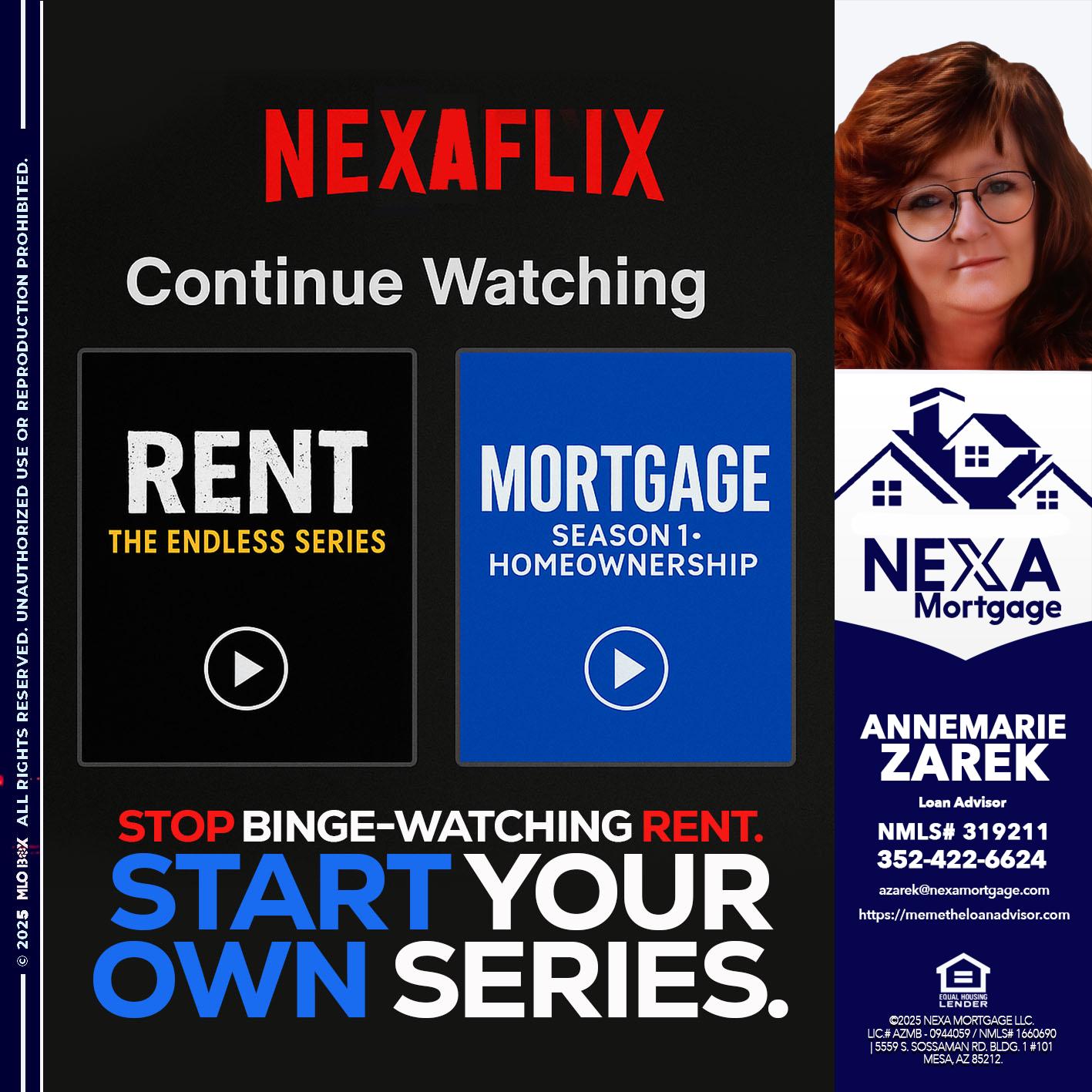 NEXAFLIX - AnneMarie Zarek -Mortgage Loan Originator