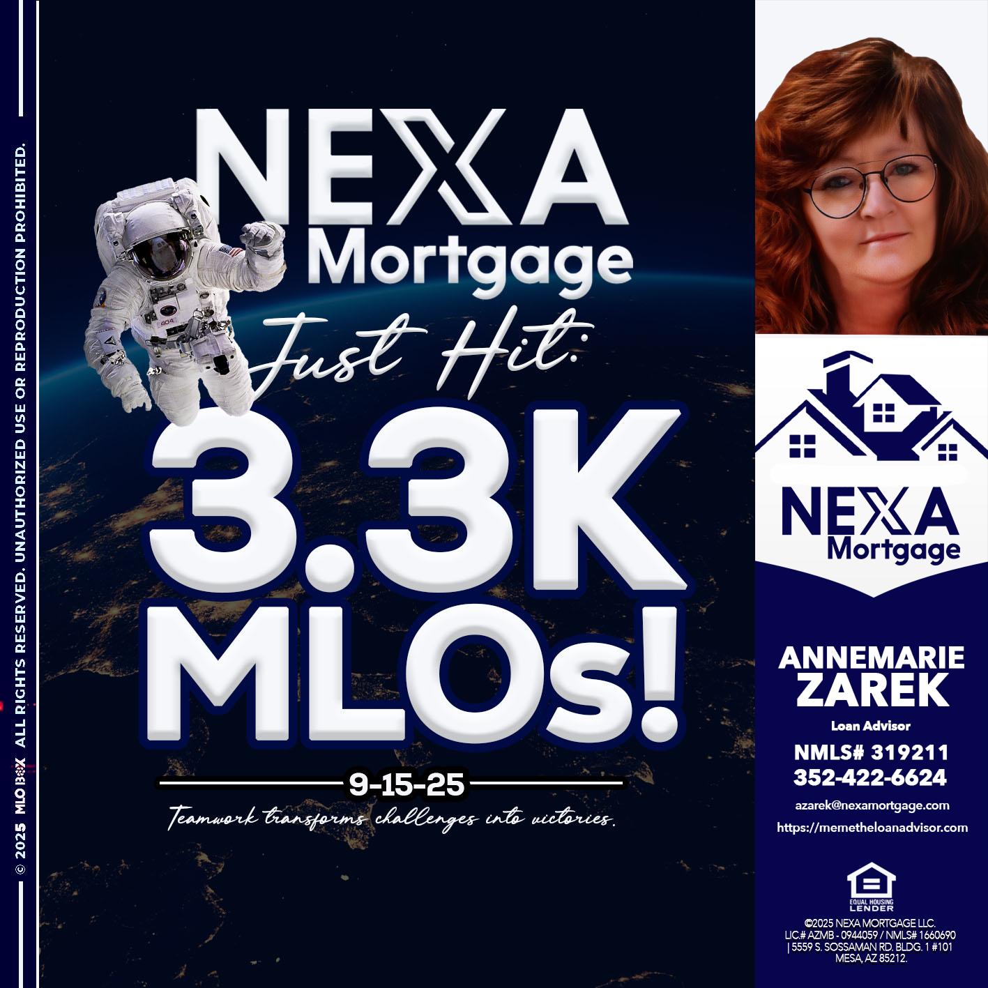 3.3K - AnneMarie Zarek -Mortgage Loan Originator