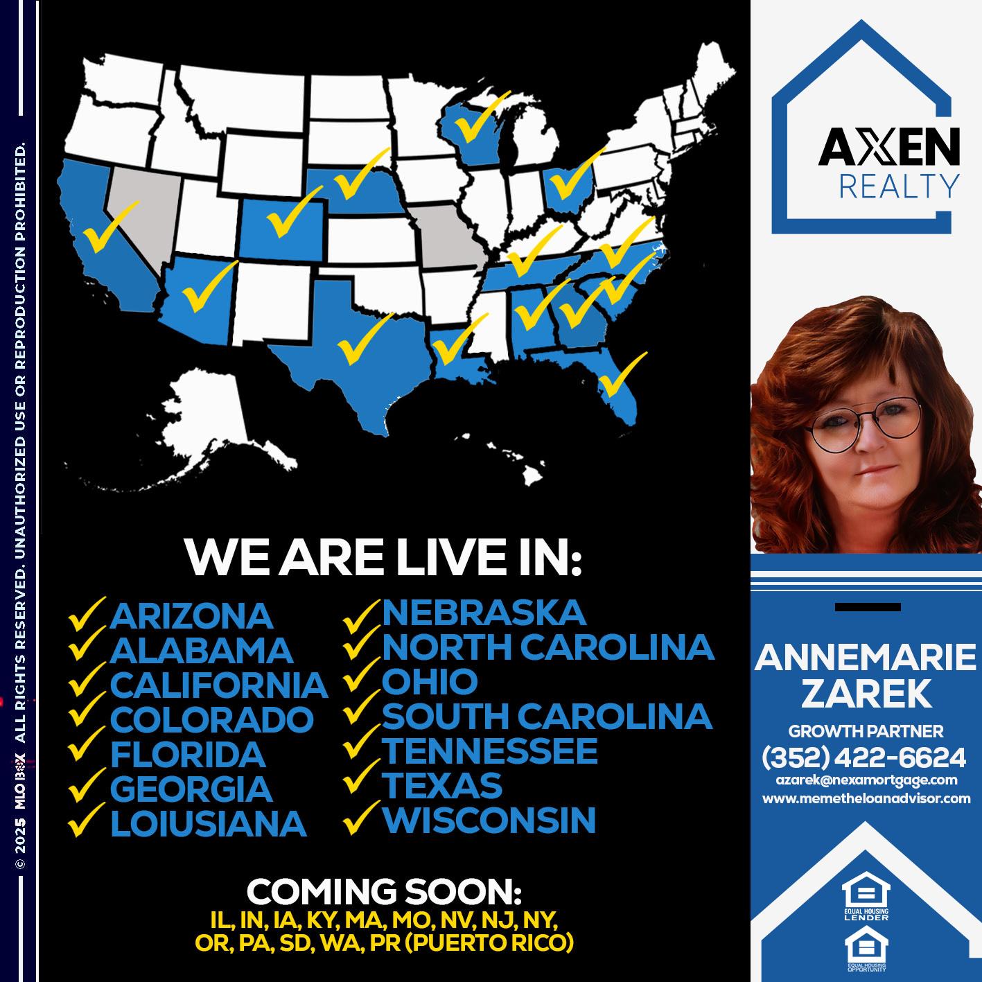 we are live in NEBRASKA - AnneMarie Zarek -Mortgage Loan Originator we are live in NEBRASKA - AnneMarie Zarek -Mortgage Loan Originator