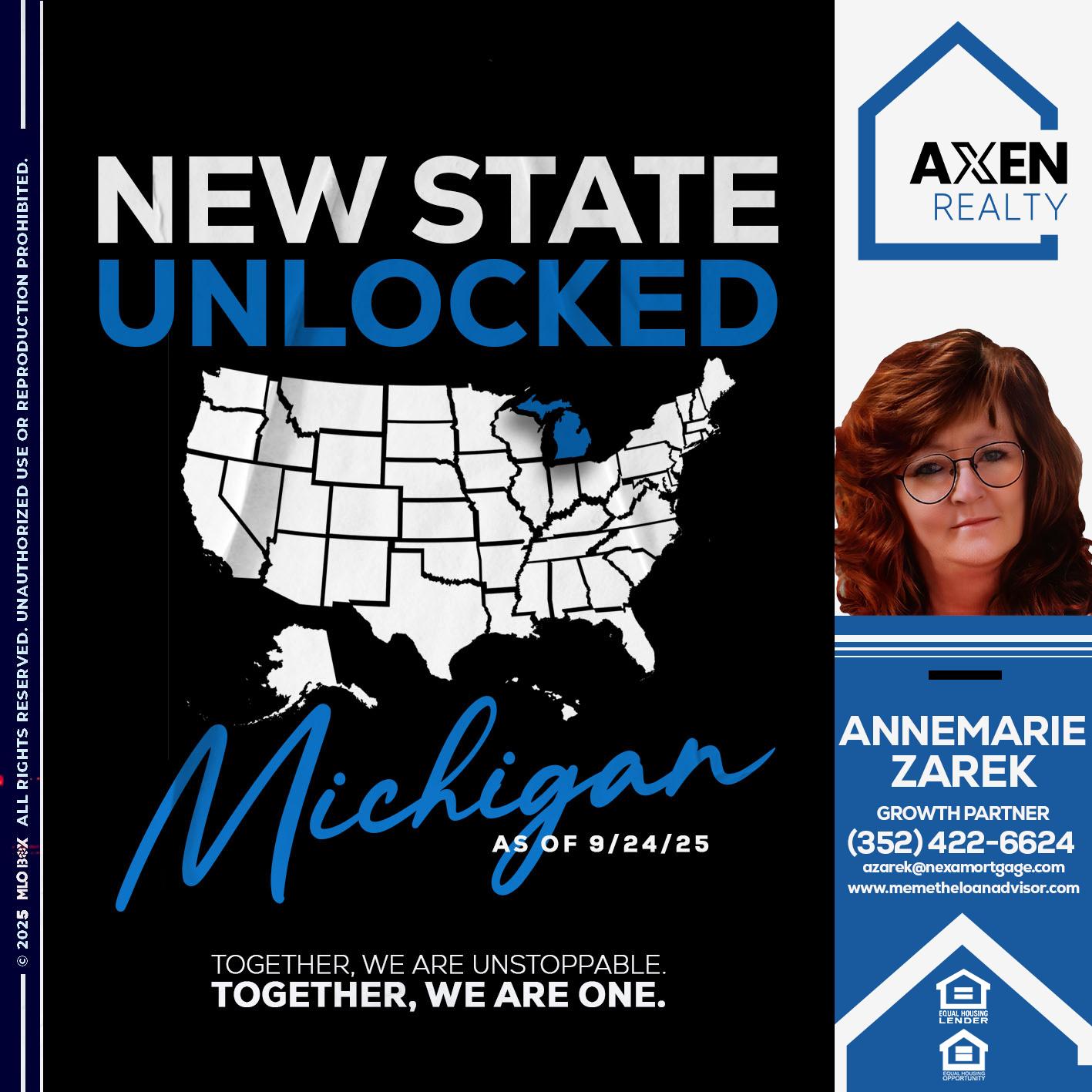 MICHIGAN UNLOCKED - AnneMarie Zarek -Mortgage Loan Originator MICHIGAN UNLOCKED - AnneMarie Zarek -Mortgage Loan Originator