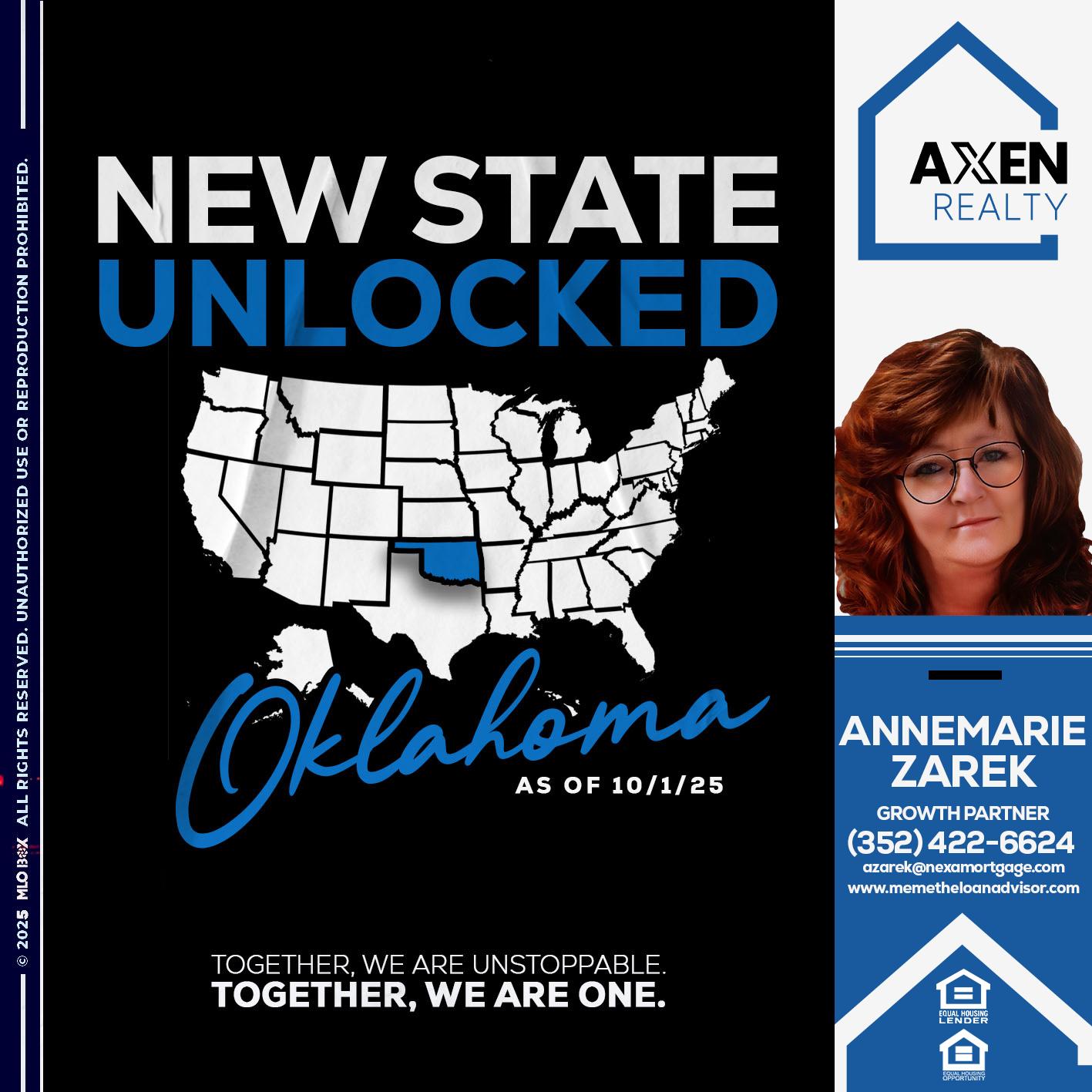 OKLAHOMA UNLOCKED - AnneMarie Zarek -Mortgage Loan Originator OKLAHOMA UNLOCKED - AnneMarie Zarek -Mortgage Loan Originator