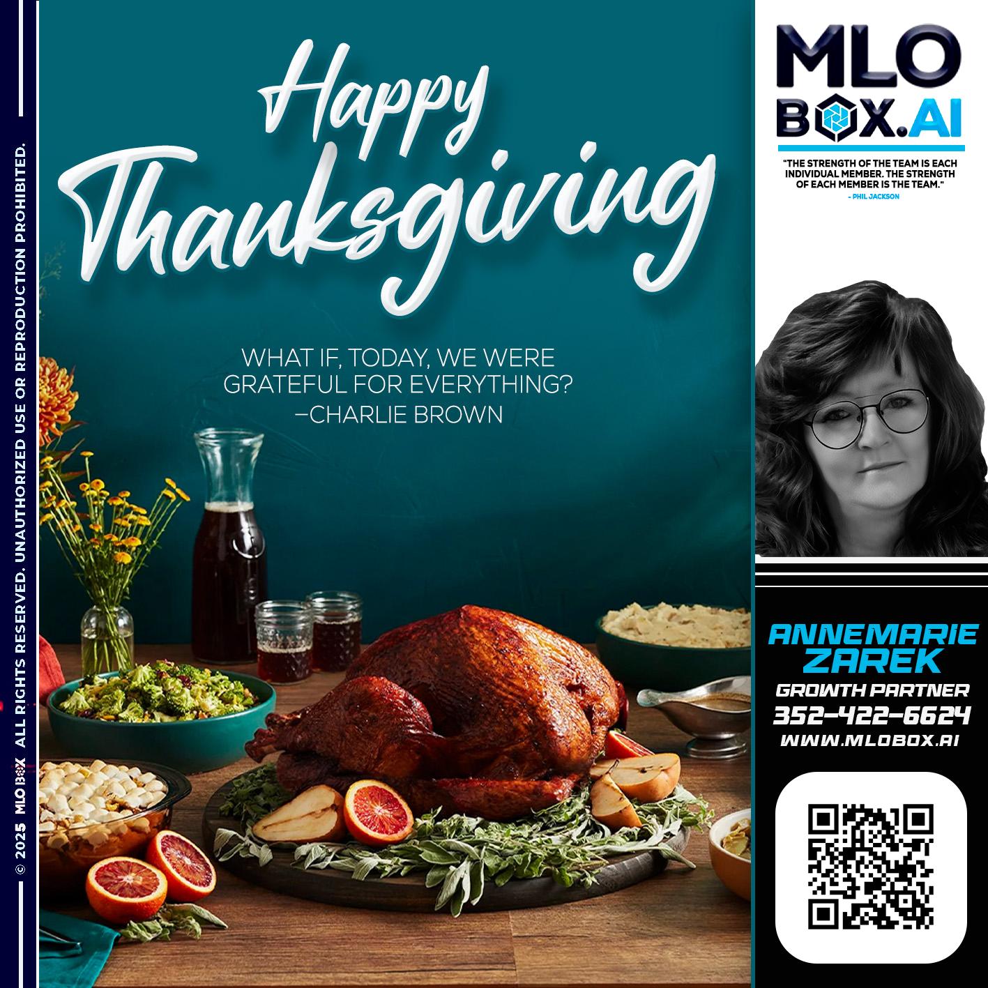 HAPPY THANKSGIVING - AnneMarie Zarek -Mortgage Loan Originator