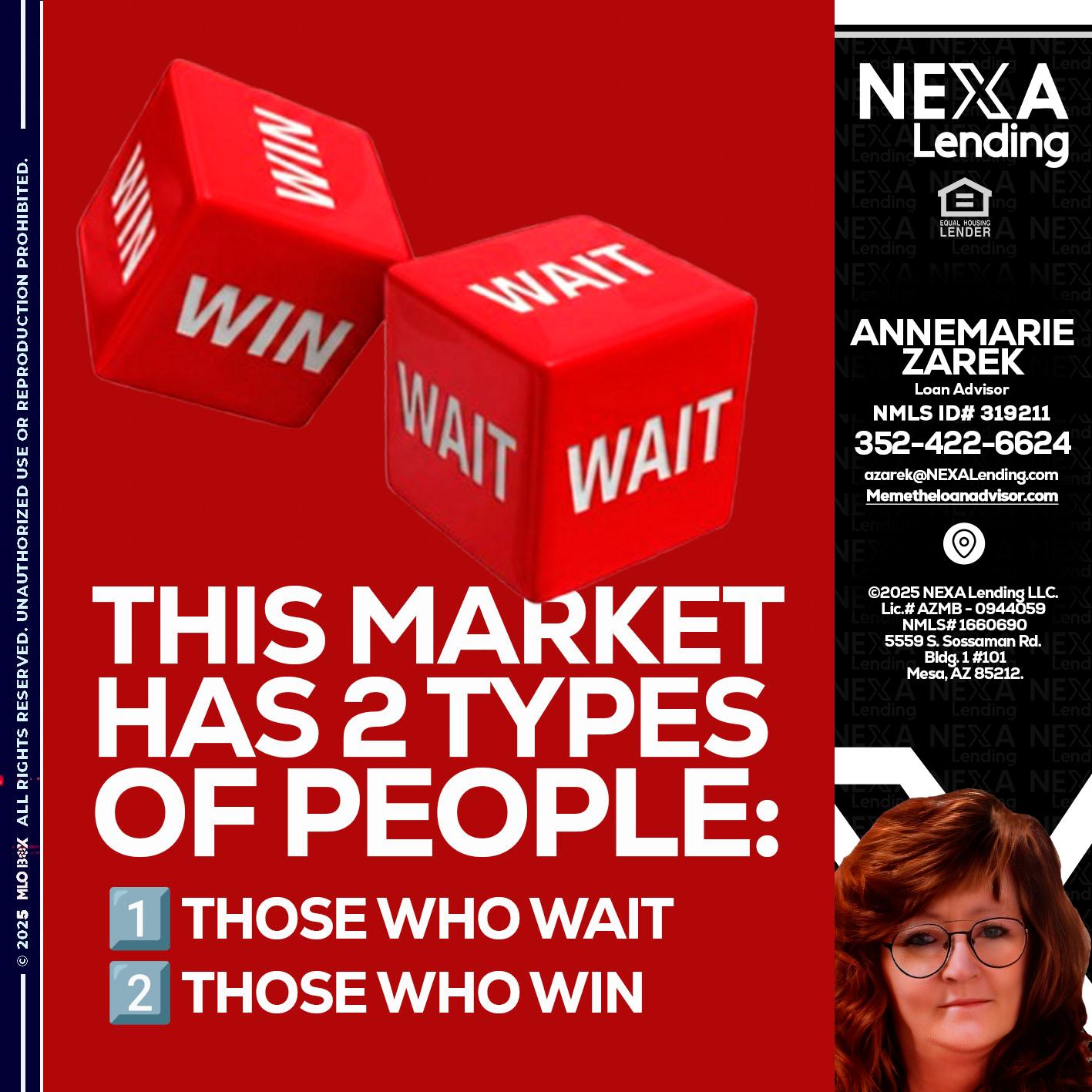 this market - AnneMarie Zarek -Mortgage Loan Originator