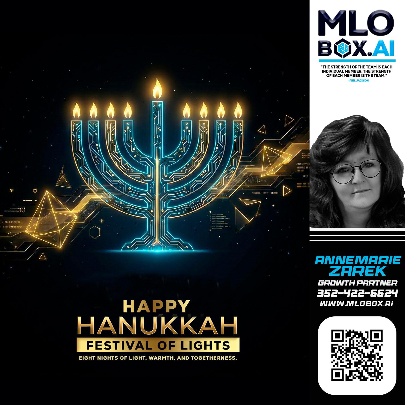 happy Hanukkah - AnneMarie Zarek -Mortgage Loan Originator