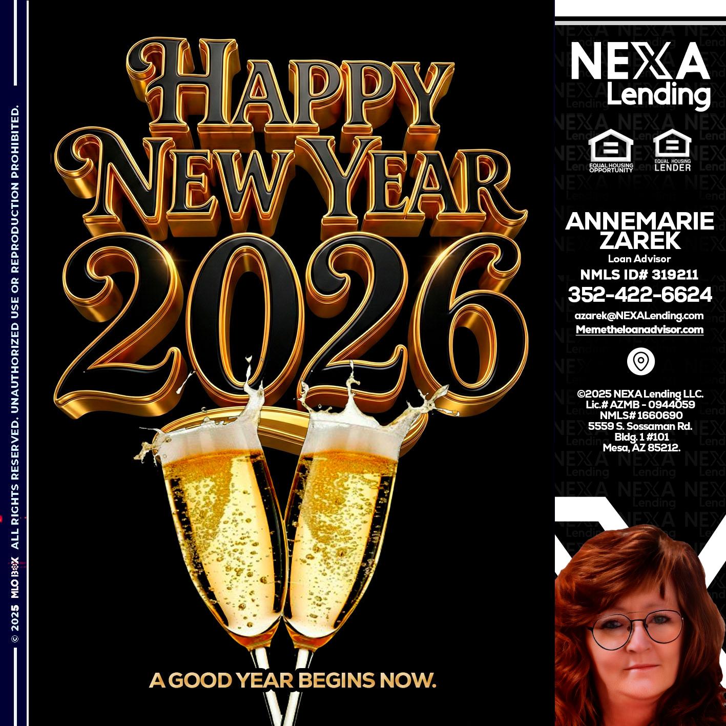 happy new year 2026 - AnneMarie Zarek -Mortgage Loan Originator