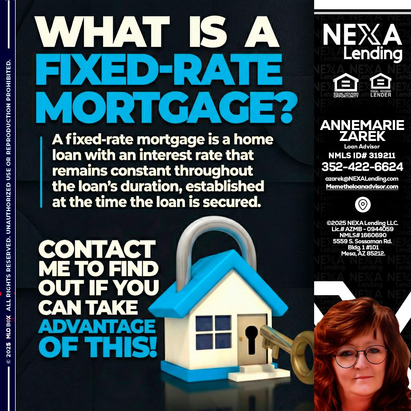 WHAT IS  A FIXED - AnneMarie Zarek -Mortgage Loan Originator