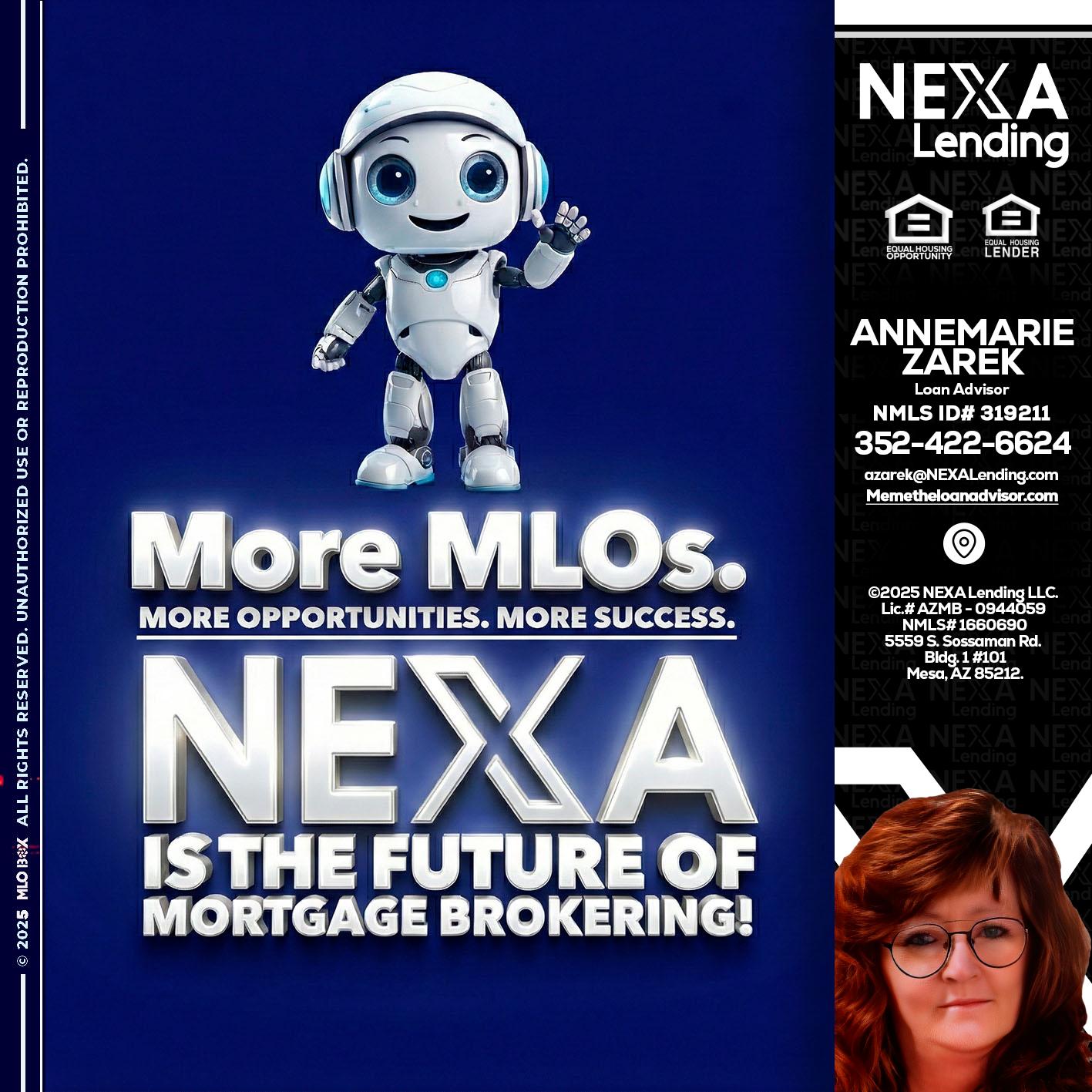 MORE MLOs - AnneMarie Zarek -Mortgage Loan Originator