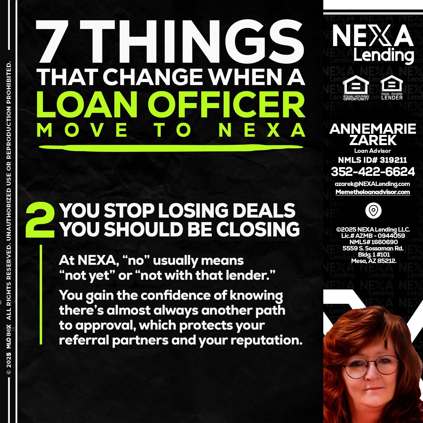 7 THINGS (2) - AnneMarie Zarek -Mortgage Loan Originator