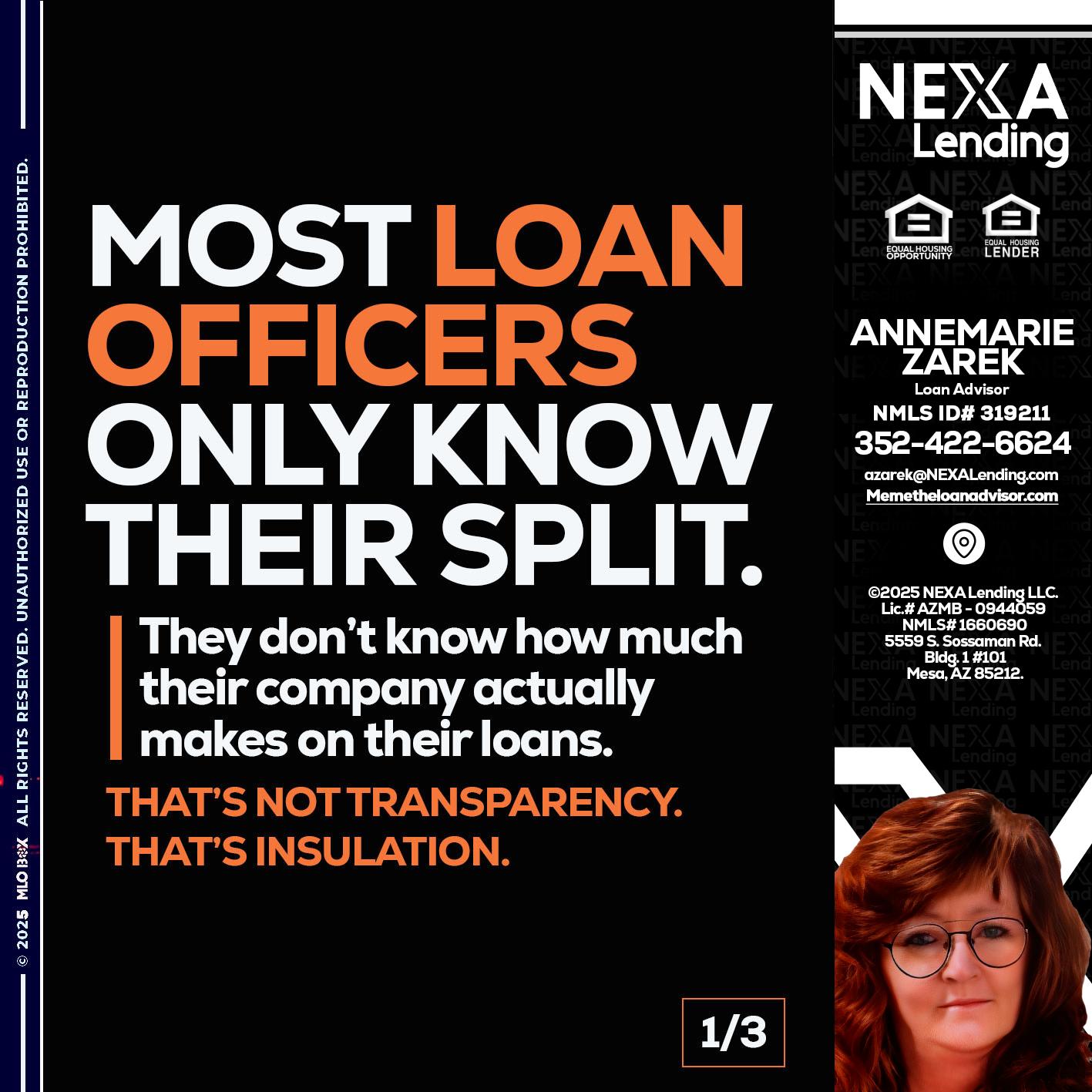 1 OF 3 - AnneMarie Zarek -Mortgage Loan Originator