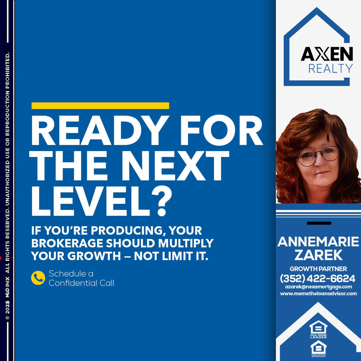 ready for the next level - AnneMarie Zarek -Mortgage Loan Originator