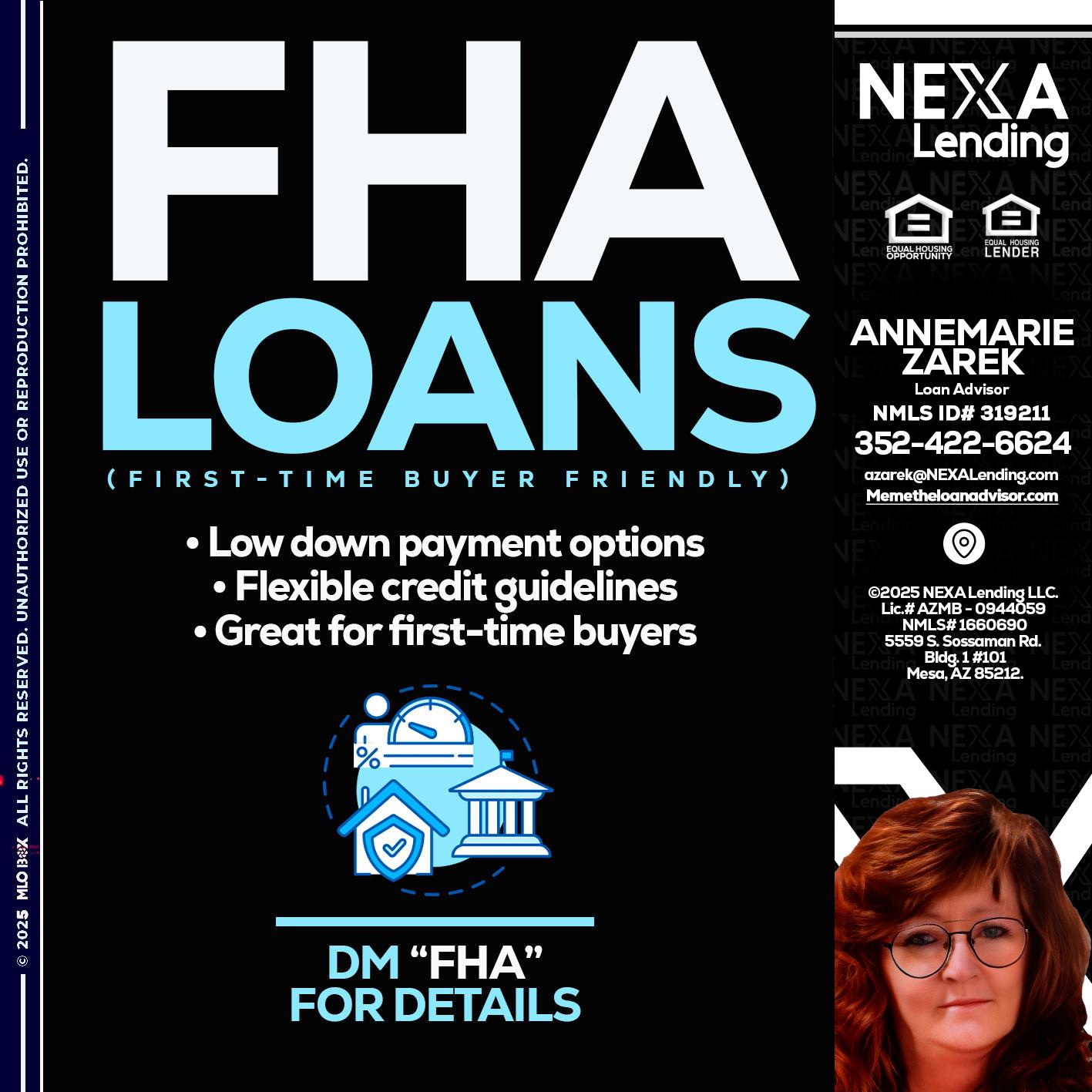 FHA LOANS - AnneMarie Zarek -Mortgage Loan Originator