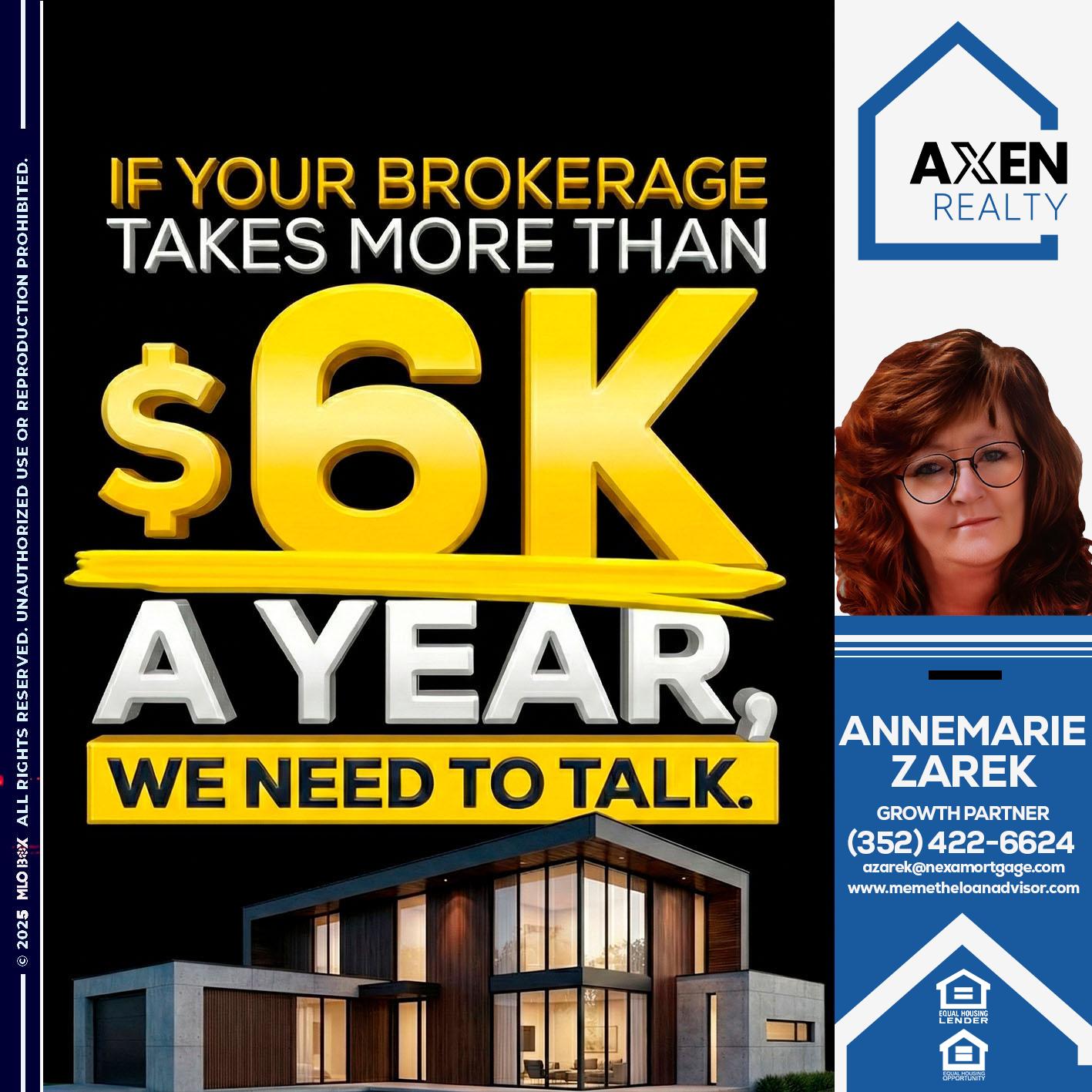 6K A YEAR - AnneMarie Zarek -Mortgage Loan Originator