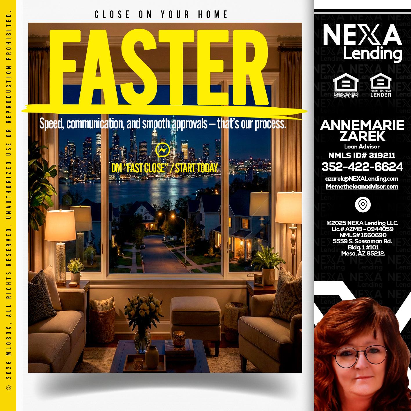 FASTER - AnneMarie Zarek -Mortgage Loan Originator