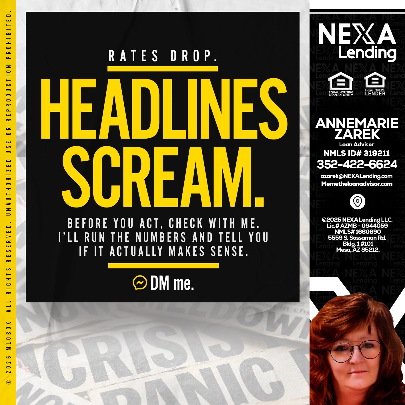 HEADLINES SCREAM - AnneMarie Zarek -Mortgage Loan Originator