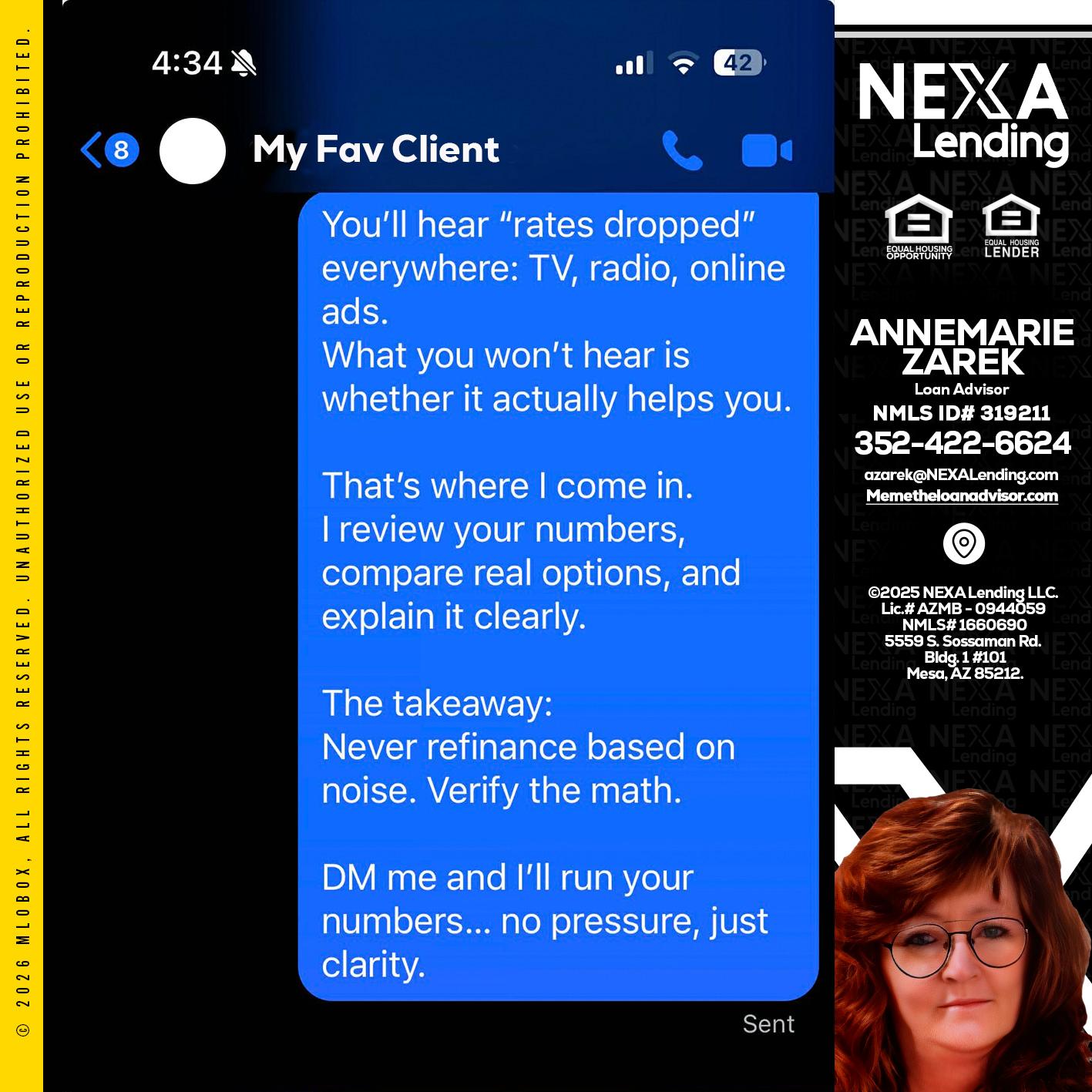 MY FAV CLIENT - AnneMarie Zarek -Mortgage Loan Originator