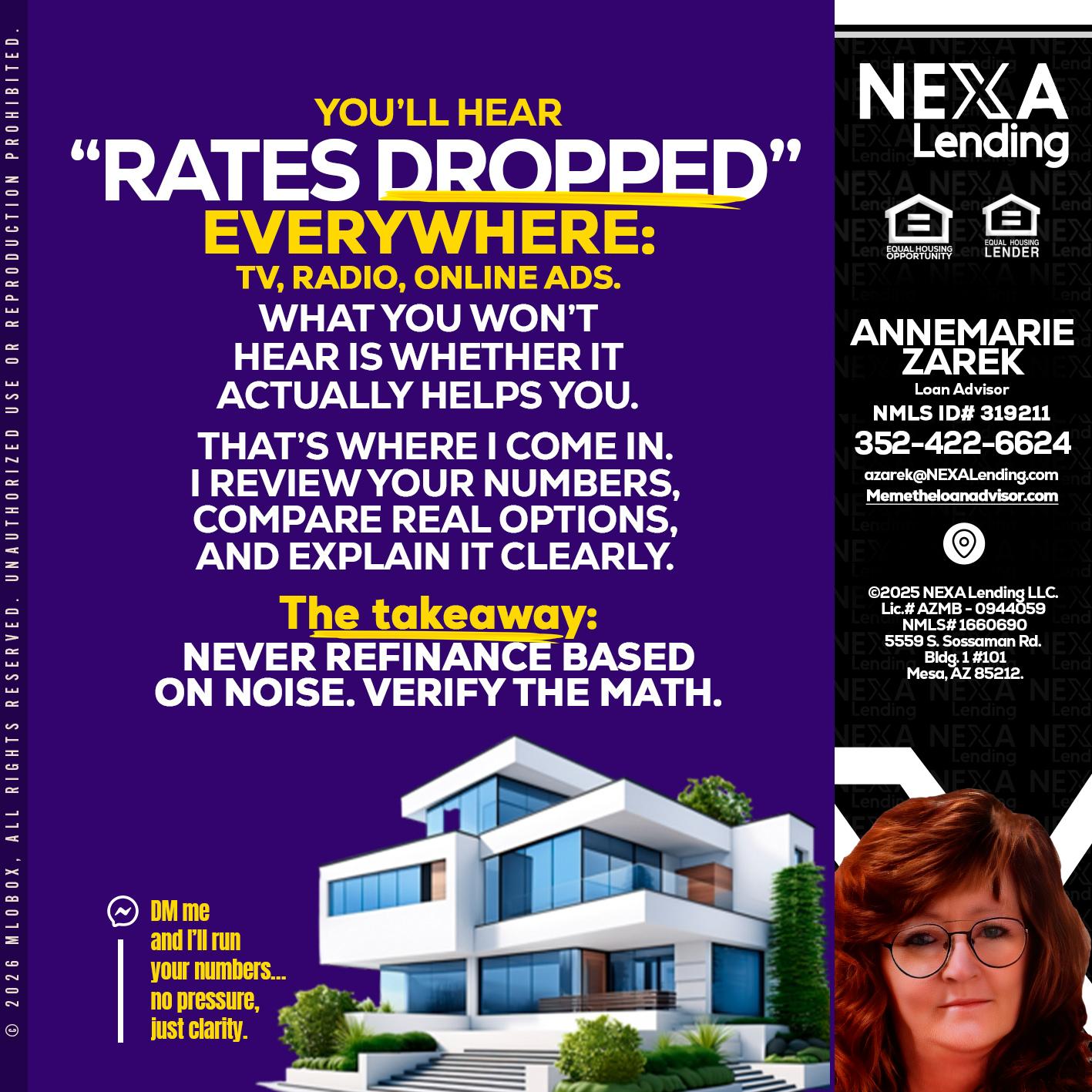 RATES DOPPED - AnneMarie Zarek -Mortgage Loan Originator