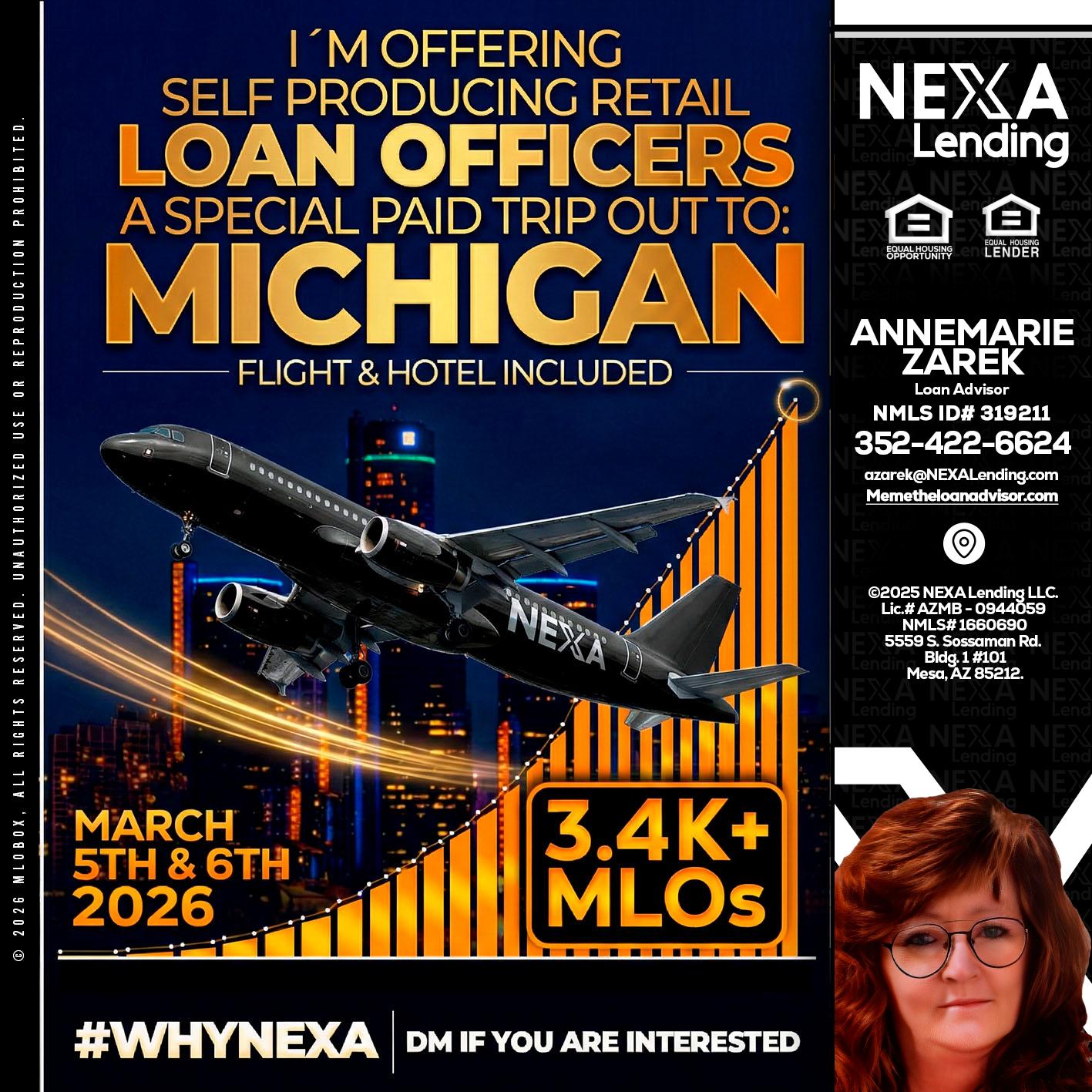 MICHIGAN - AnneMarie Zarek -Mortgage Loan Originator