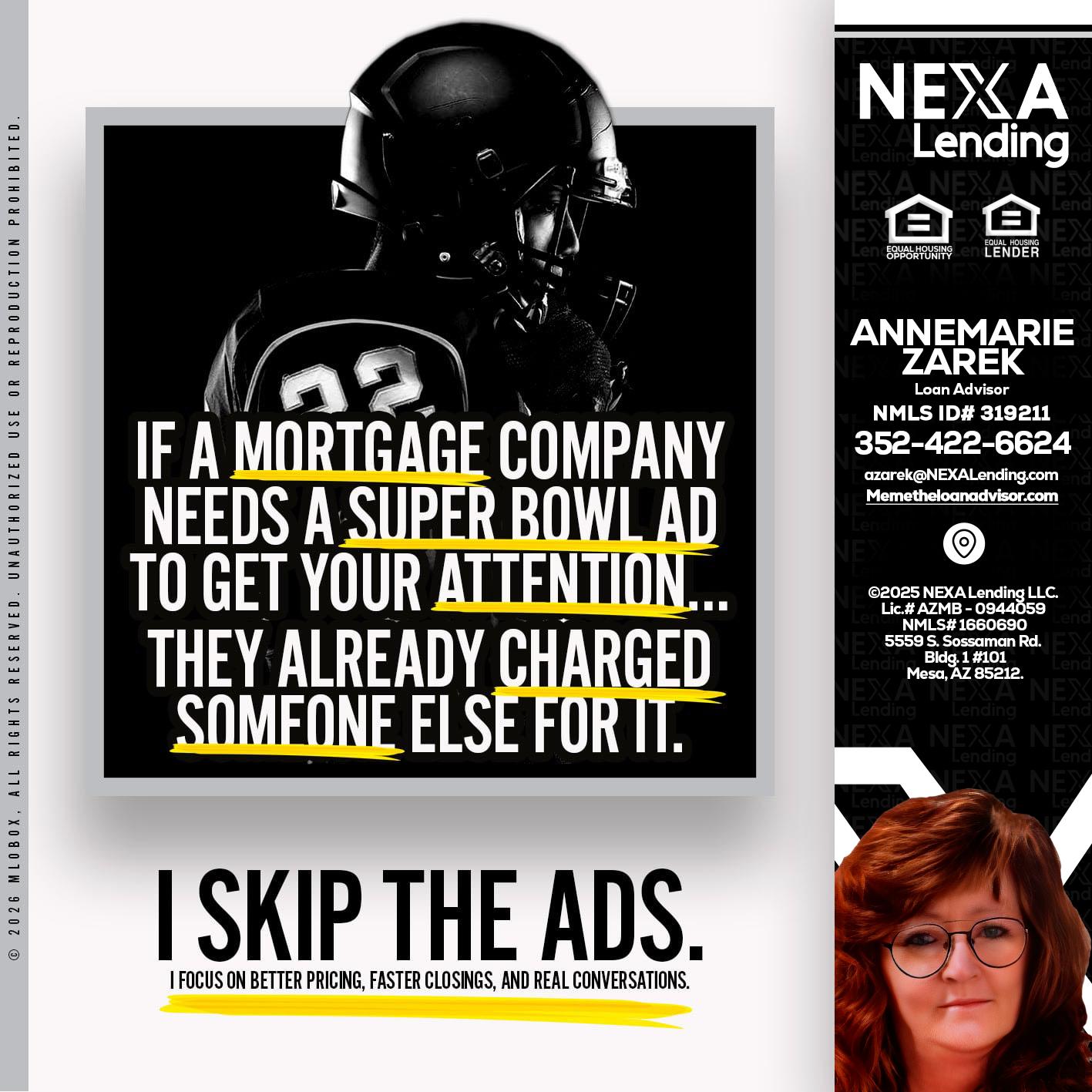 if a mortgage ad - AnneMarie Zarek -Mortgage Loan Originator