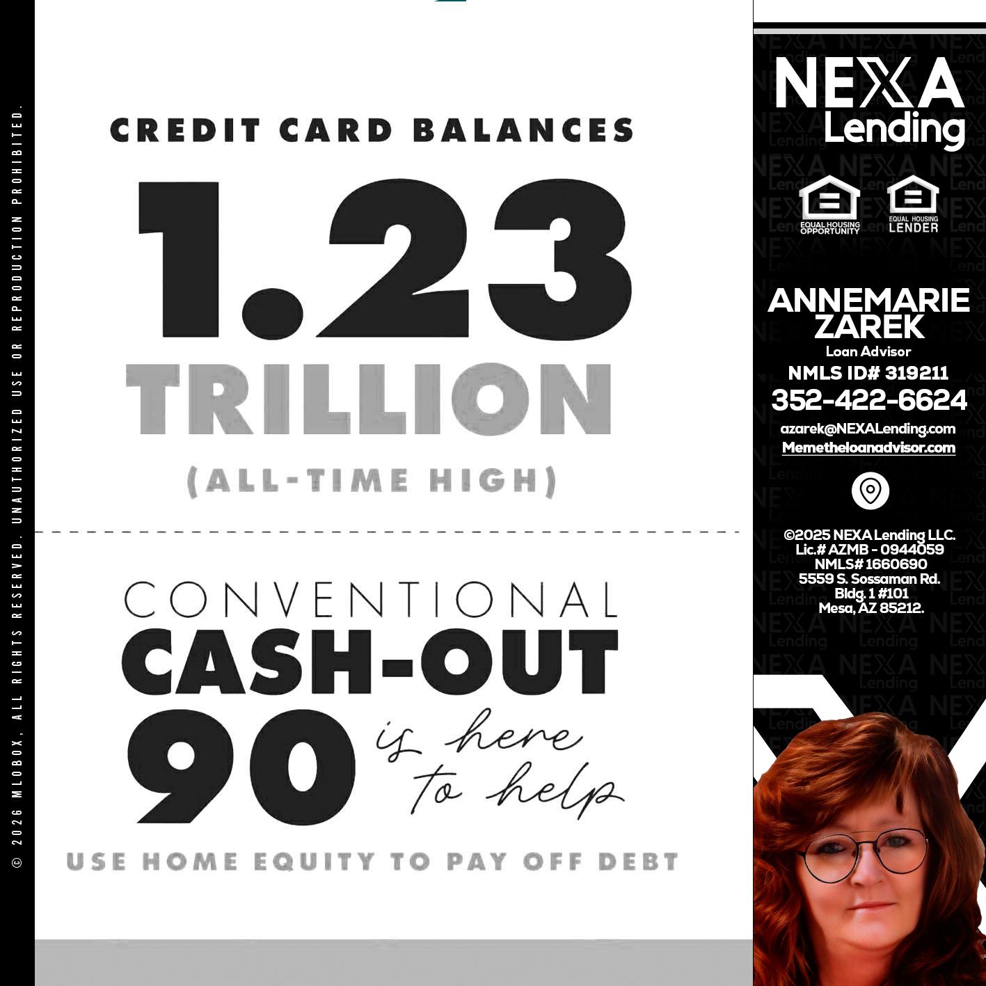 CREDIT CARD BALANCE - AnneMarie Zarek -Mortgage Loan Originator