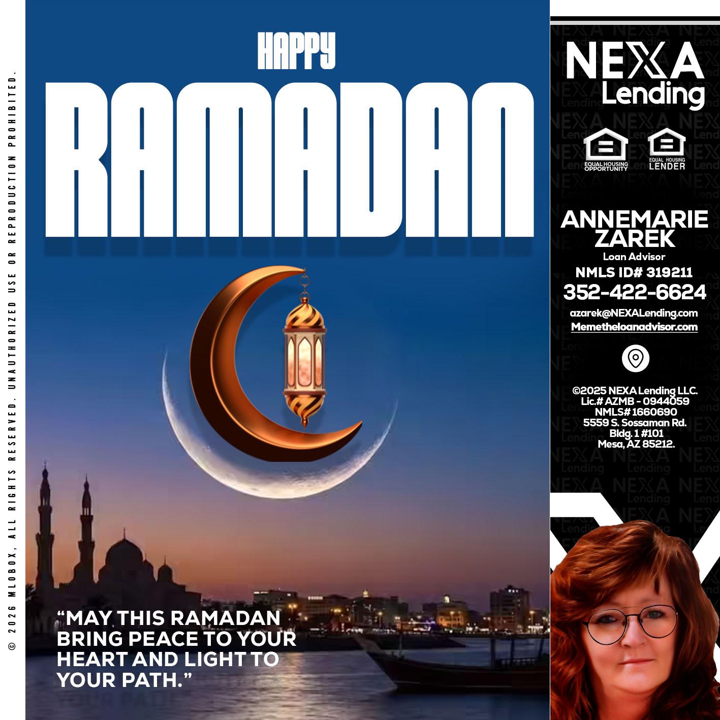 RAMADAN - AnneMarie Zarek -Mortgage Loan Originator