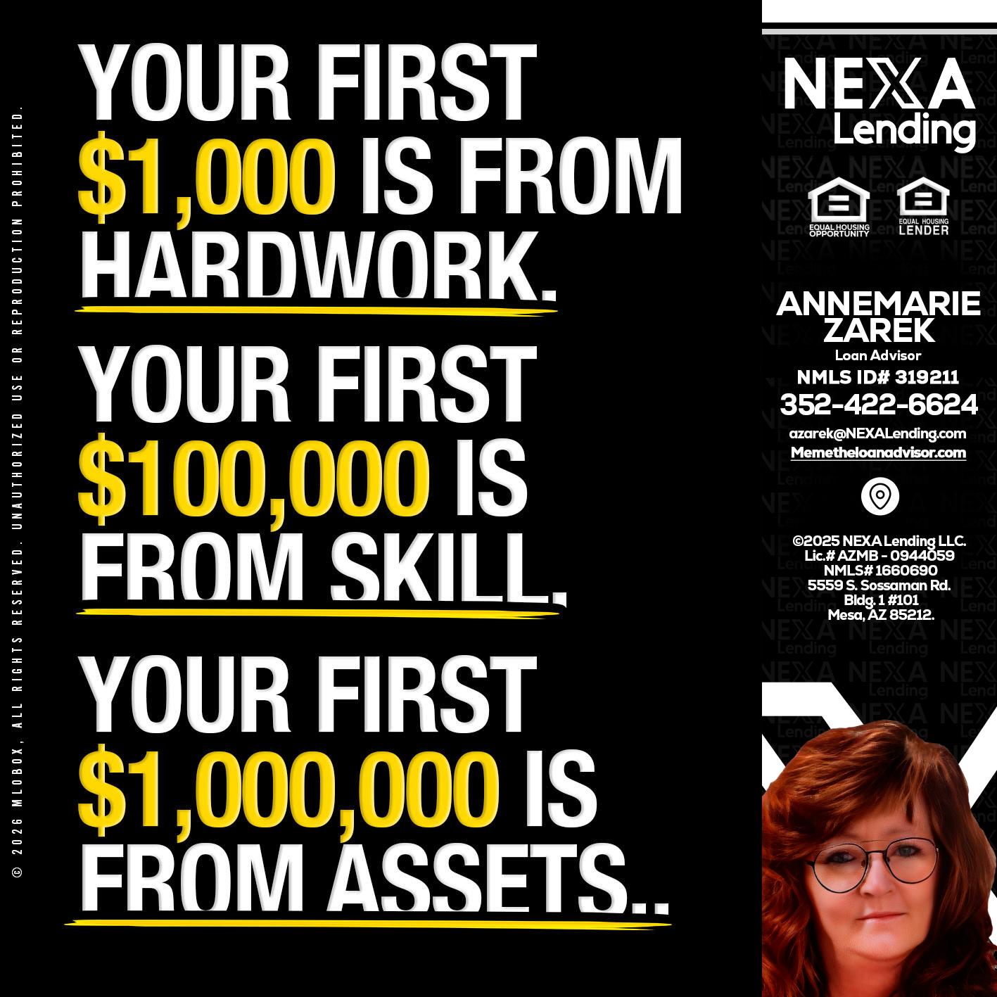 YOUR FIRST $1000 - AnneMarie Zarek -Mortgage Loan Originator