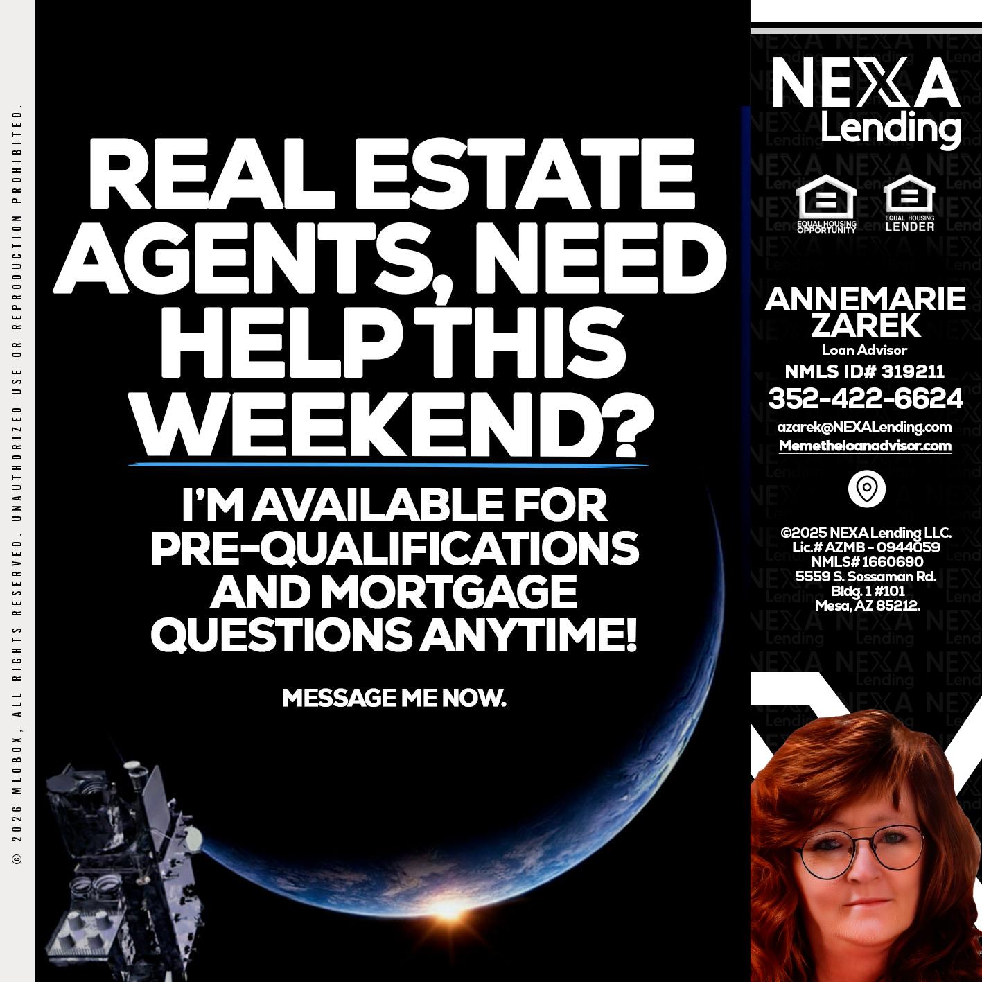 REAL ESTATE AGENTS - AnneMarie Zarek -Mortgage Loan Originator