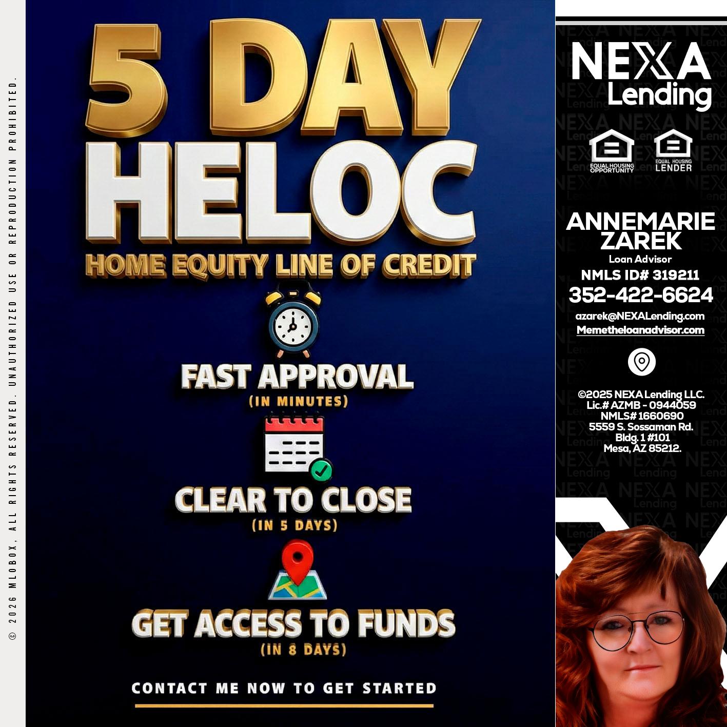 5 day hello - AnneMarie Zarek -Mortgage Loan Originator