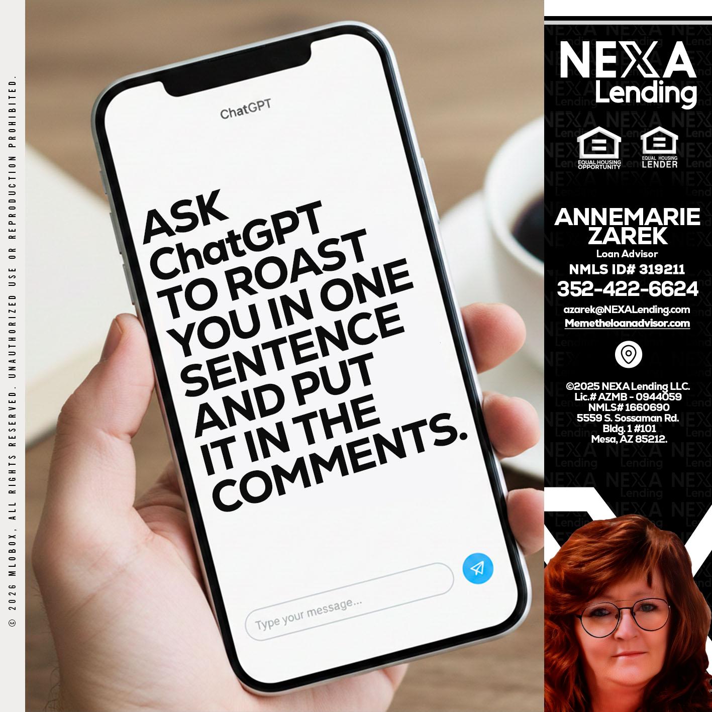 ask chatgpt - AnneMarie Zarek -Mortgage Loan Originator