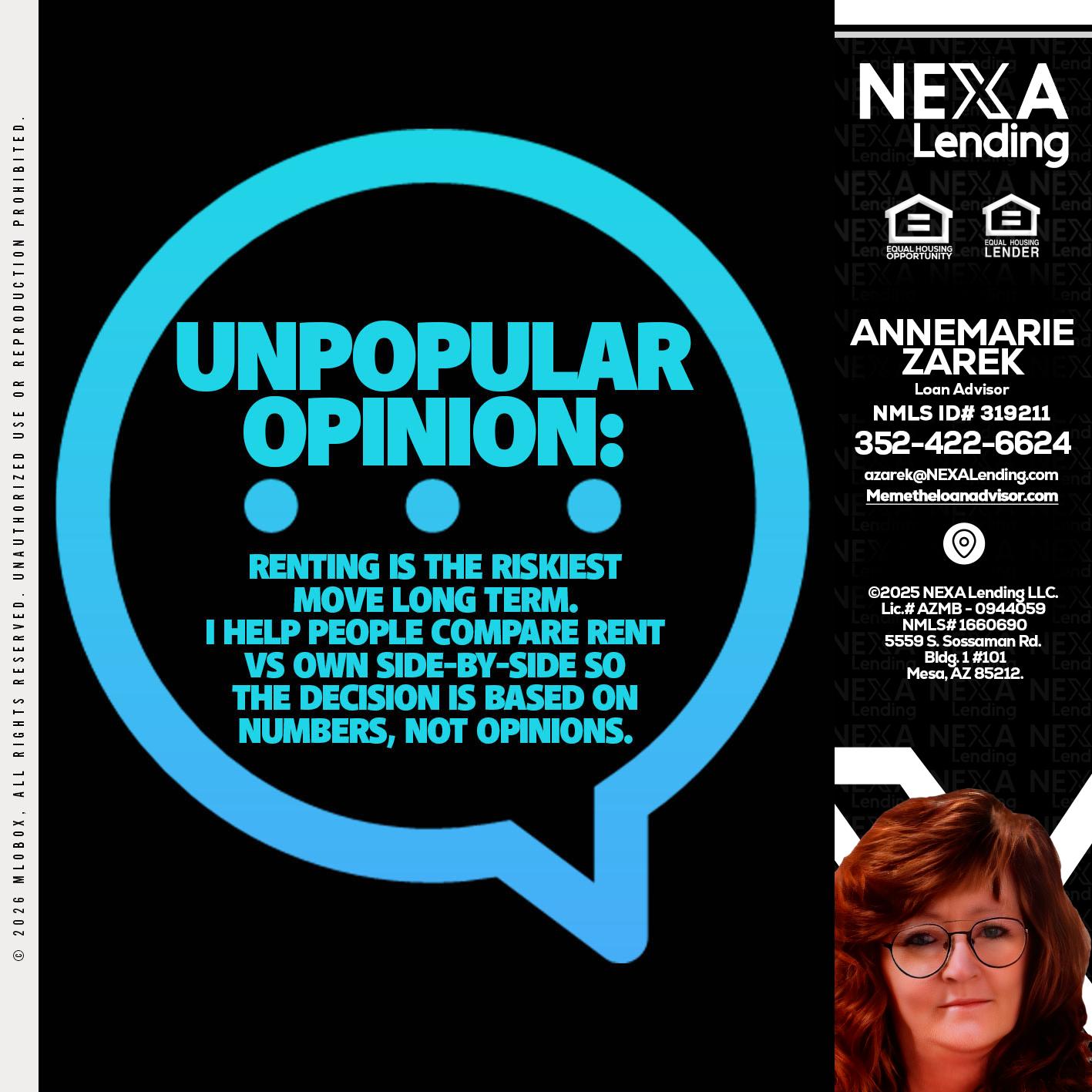unpopular opinion - AnneMarie Zarek -Mortgage Loan Originator