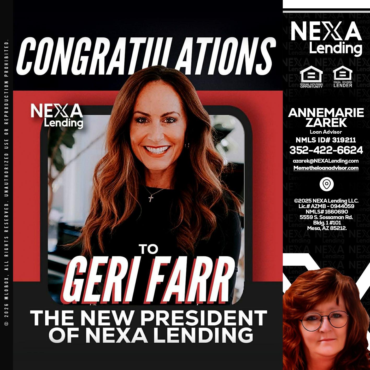 CONGRATULATIONS - AnneMarie Zarek -Mortgage Loan Originator