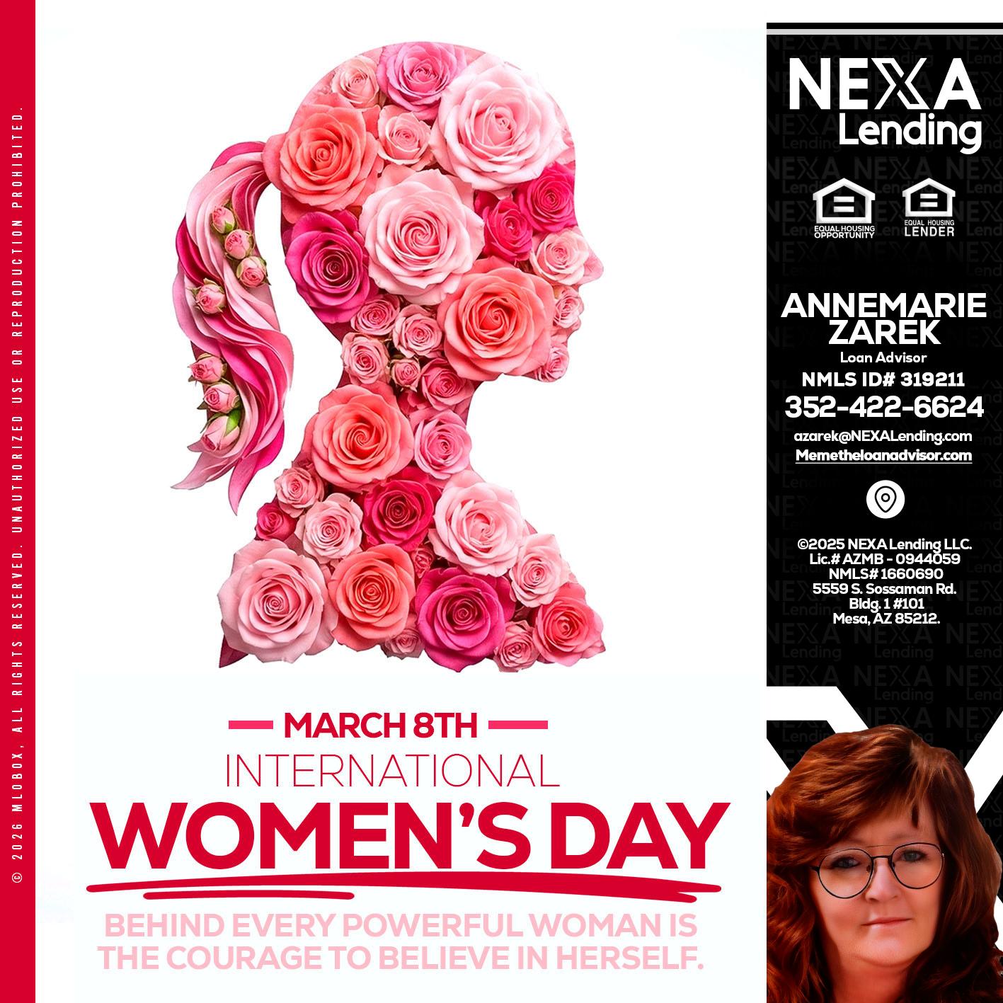 MARCH 8TH - AnneMarie Zarek -Mortgage Loan Originator