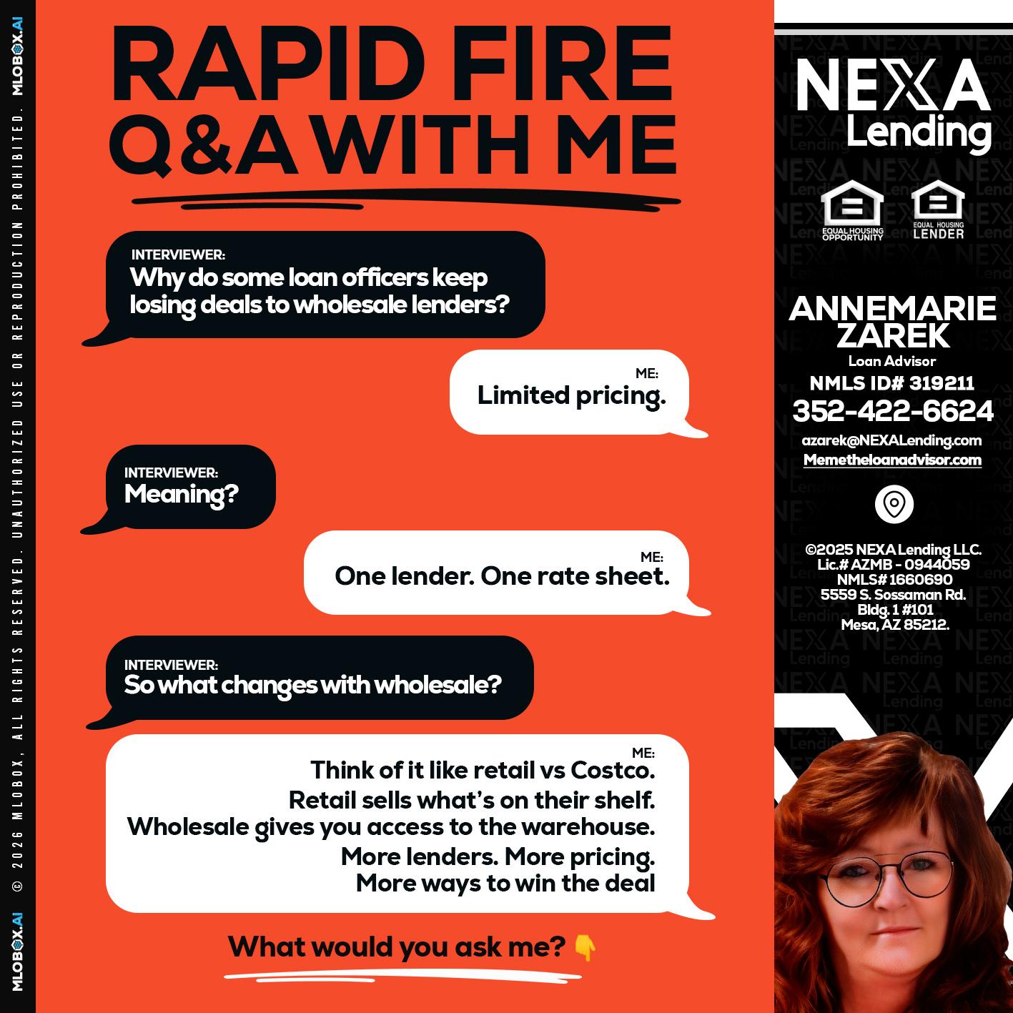 Q&A - AnneMarie Zarek -Mortgage Loan Originator