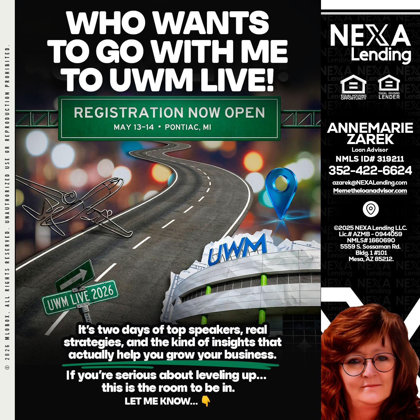 WHO WANTS - AnneMarie Zarek -Mortgage Loan Originator