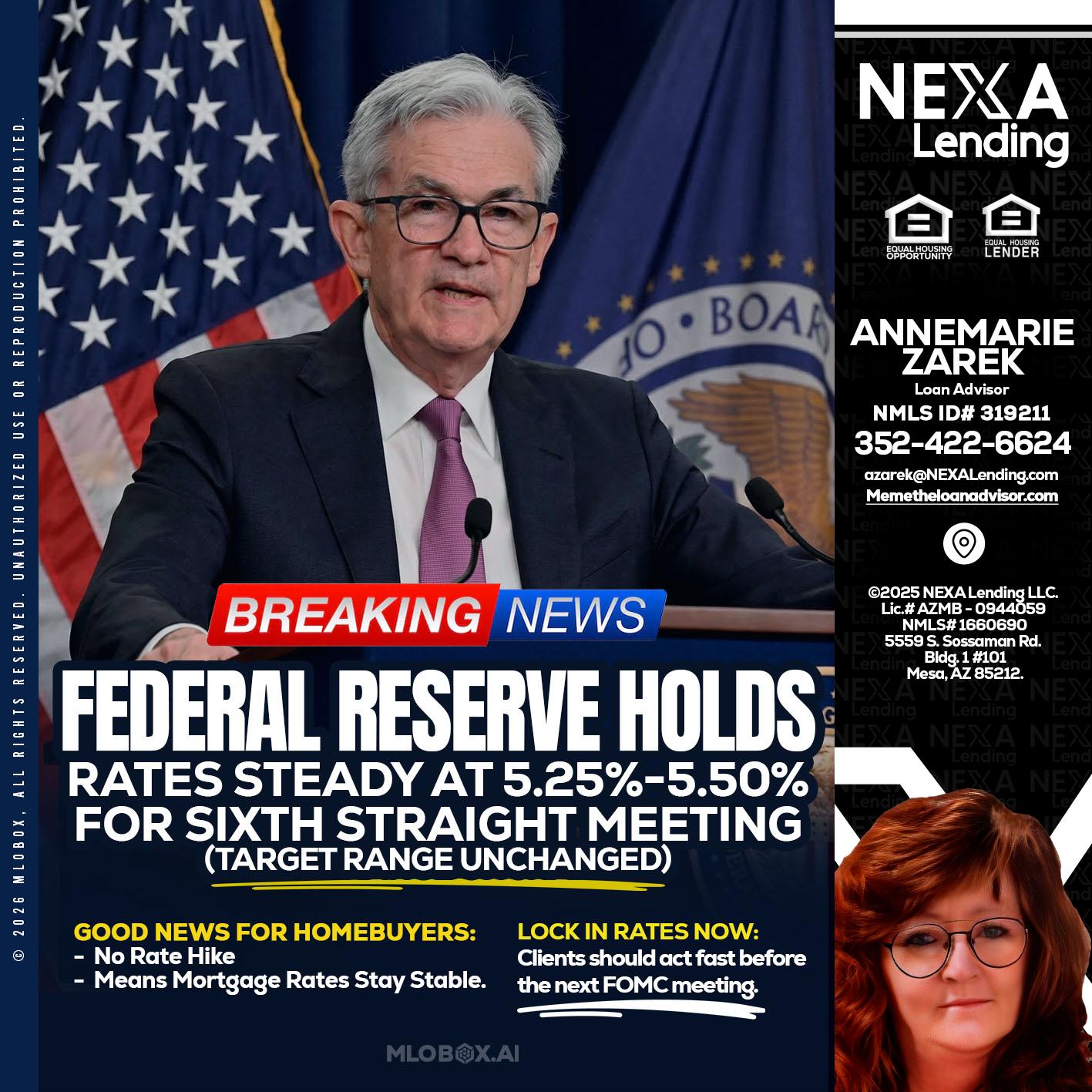 federal reserve - AnneMarie Zarek -Mortgage Loan Originator