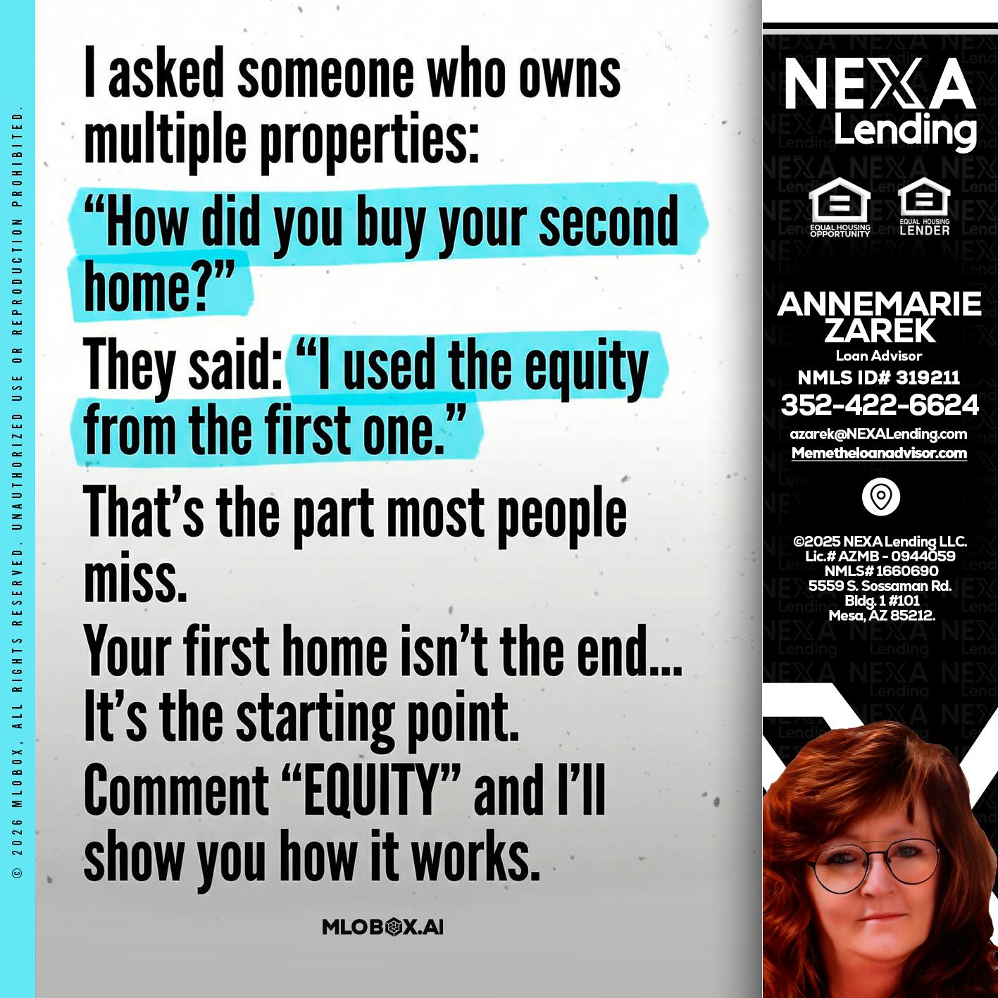 I asked someone - AnneMarie Zarek -Mortgage Loan Originator